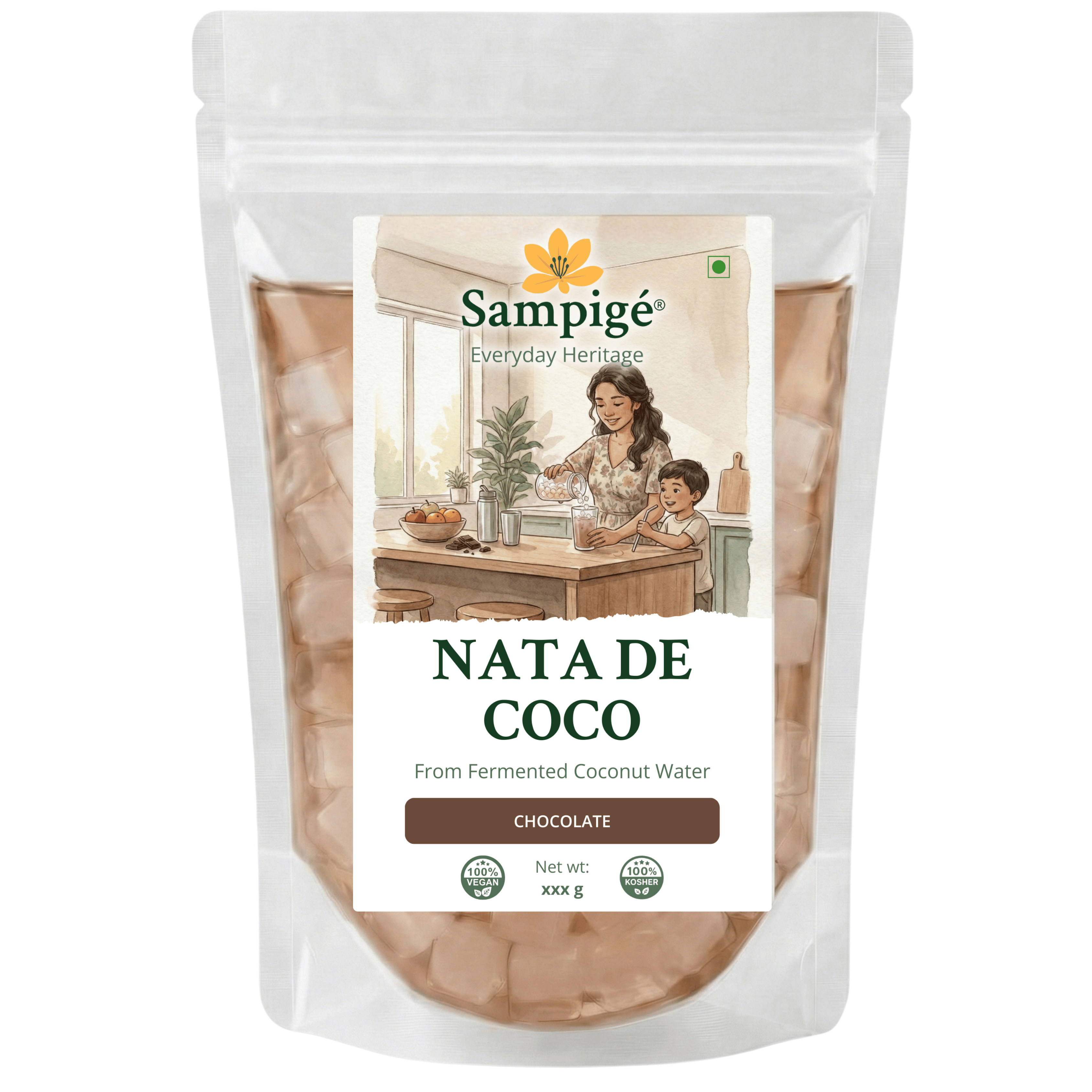 Sampige Nata De Coco - Chocolate