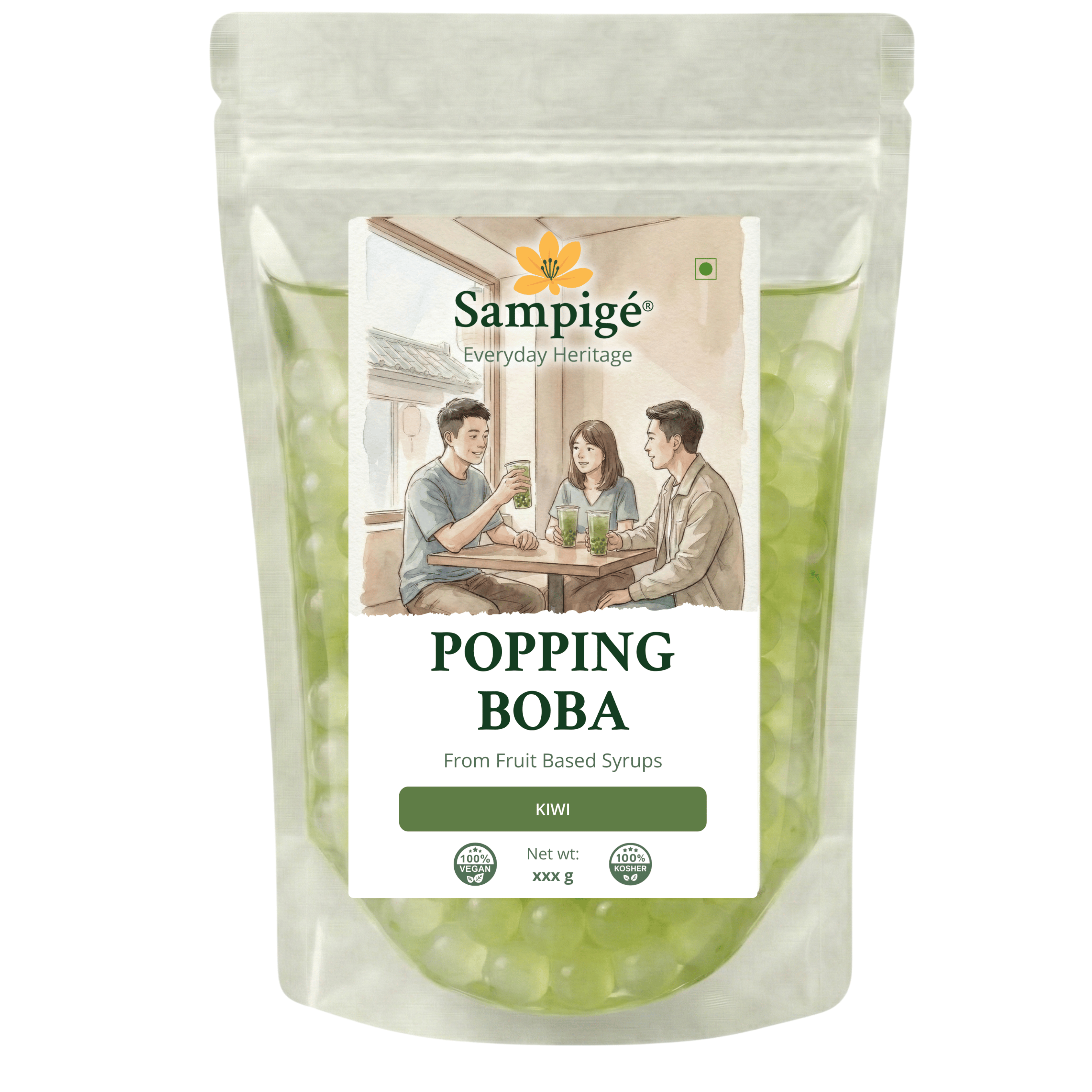 Sampige Popping Boba - Kiwi