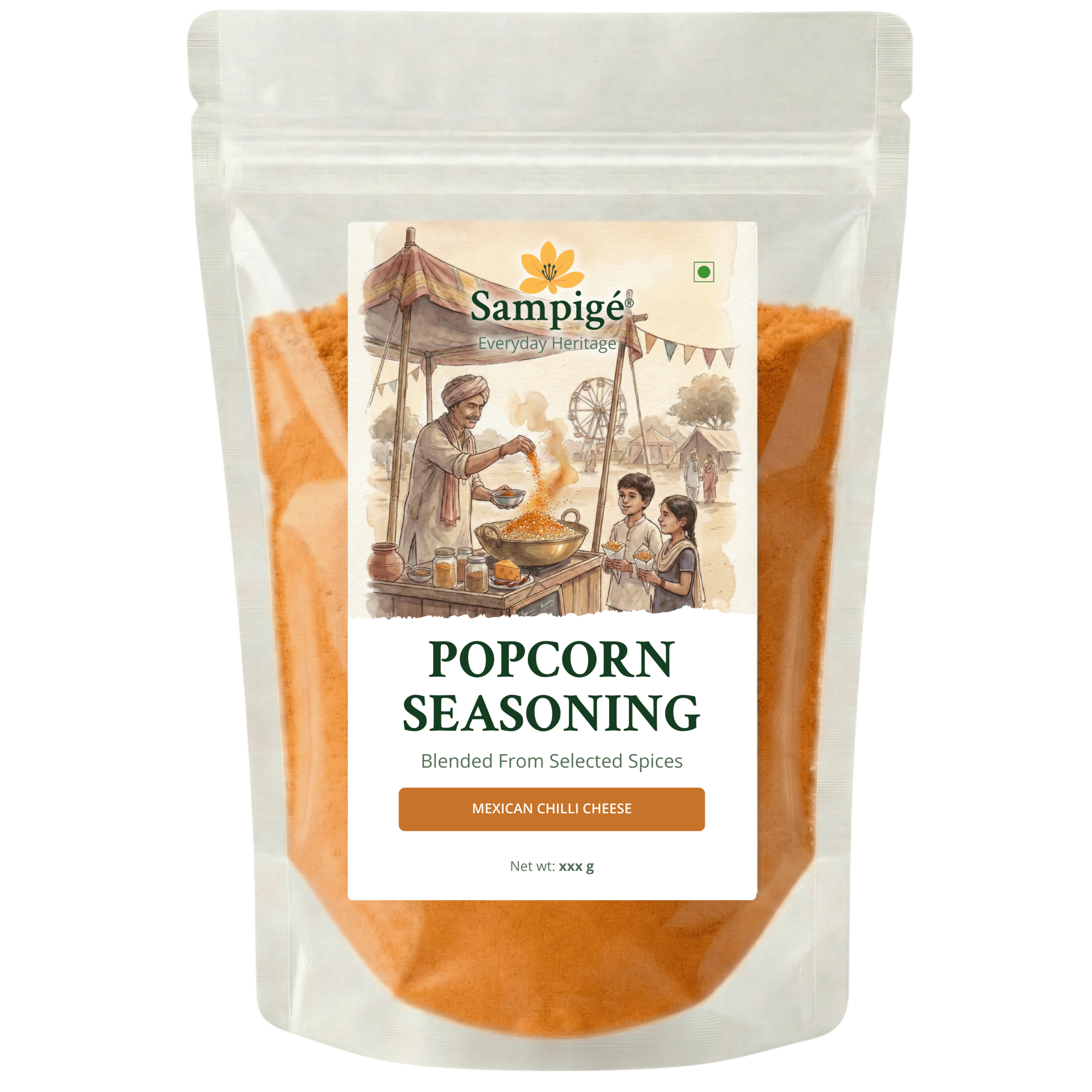 Sampige Popcorn Seasoning - Mexican Chilli Cheese