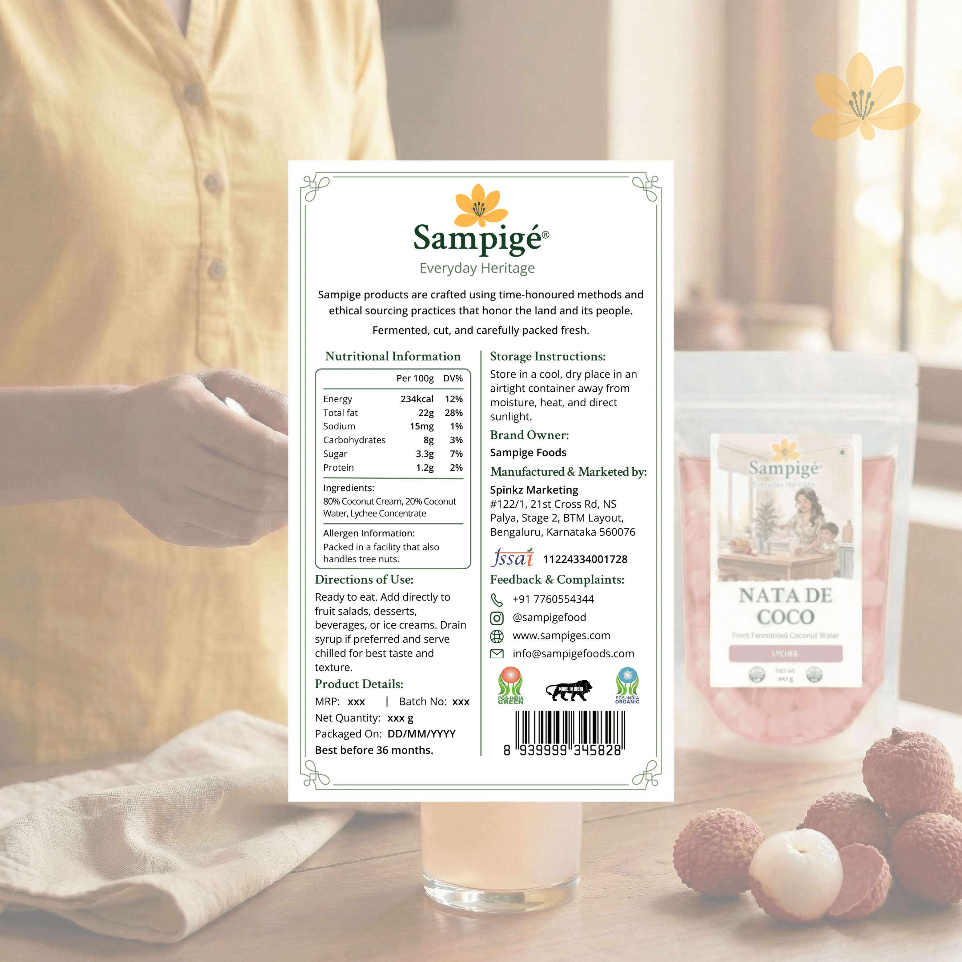 Sampige Nata De Coco - Lychee