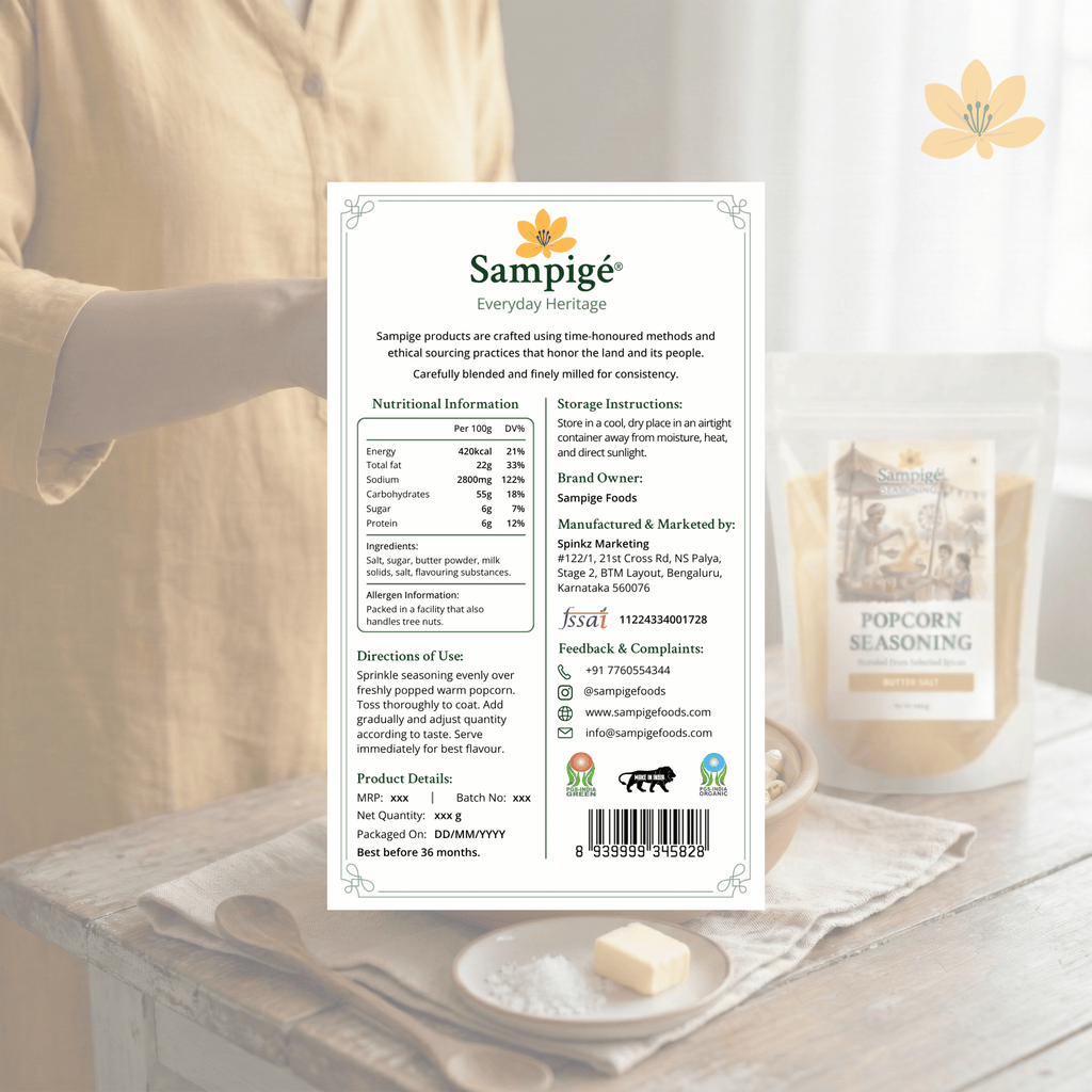Sampige Popcorn Seasoning - Butter Salt