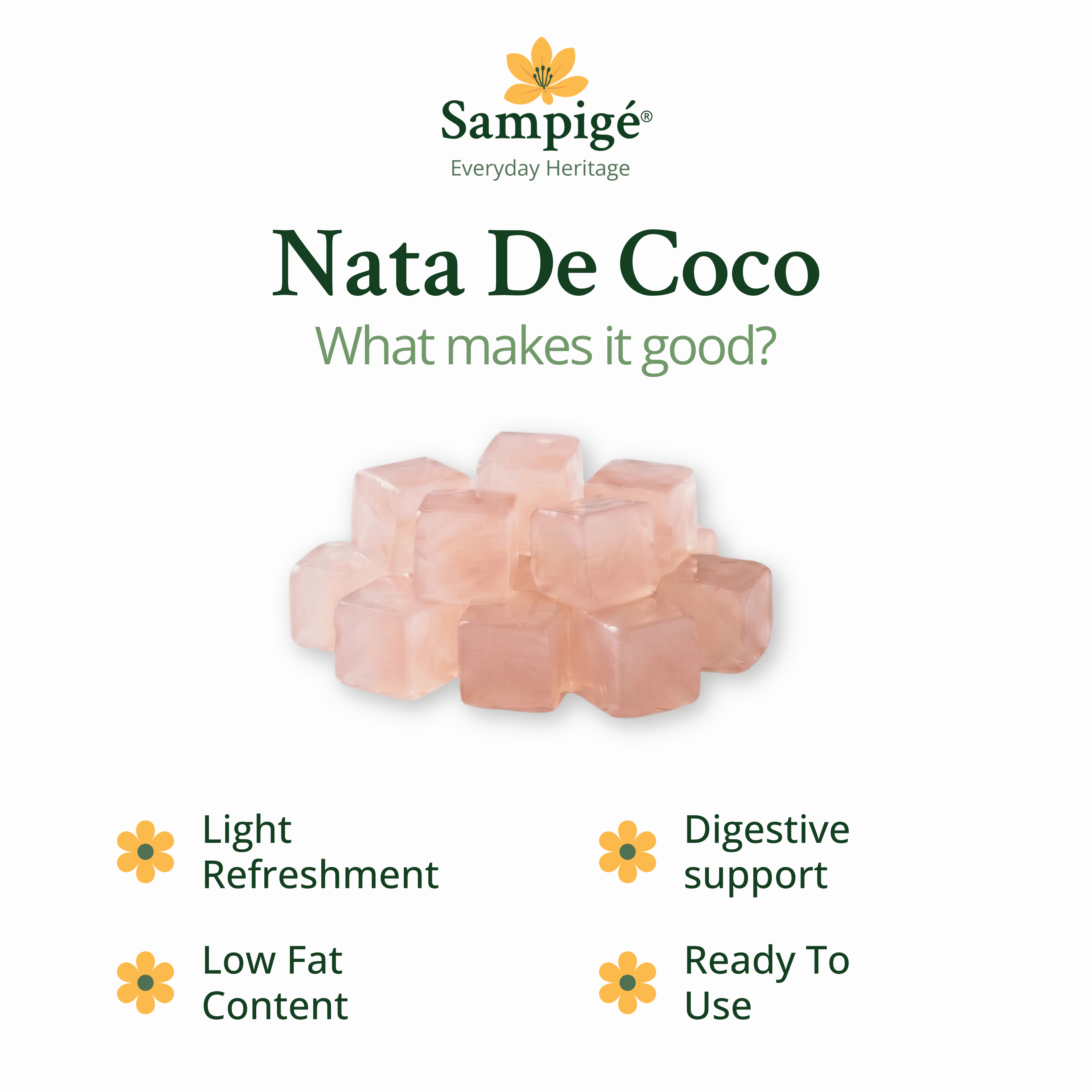 Sampige Nata De Coco - Lychee
