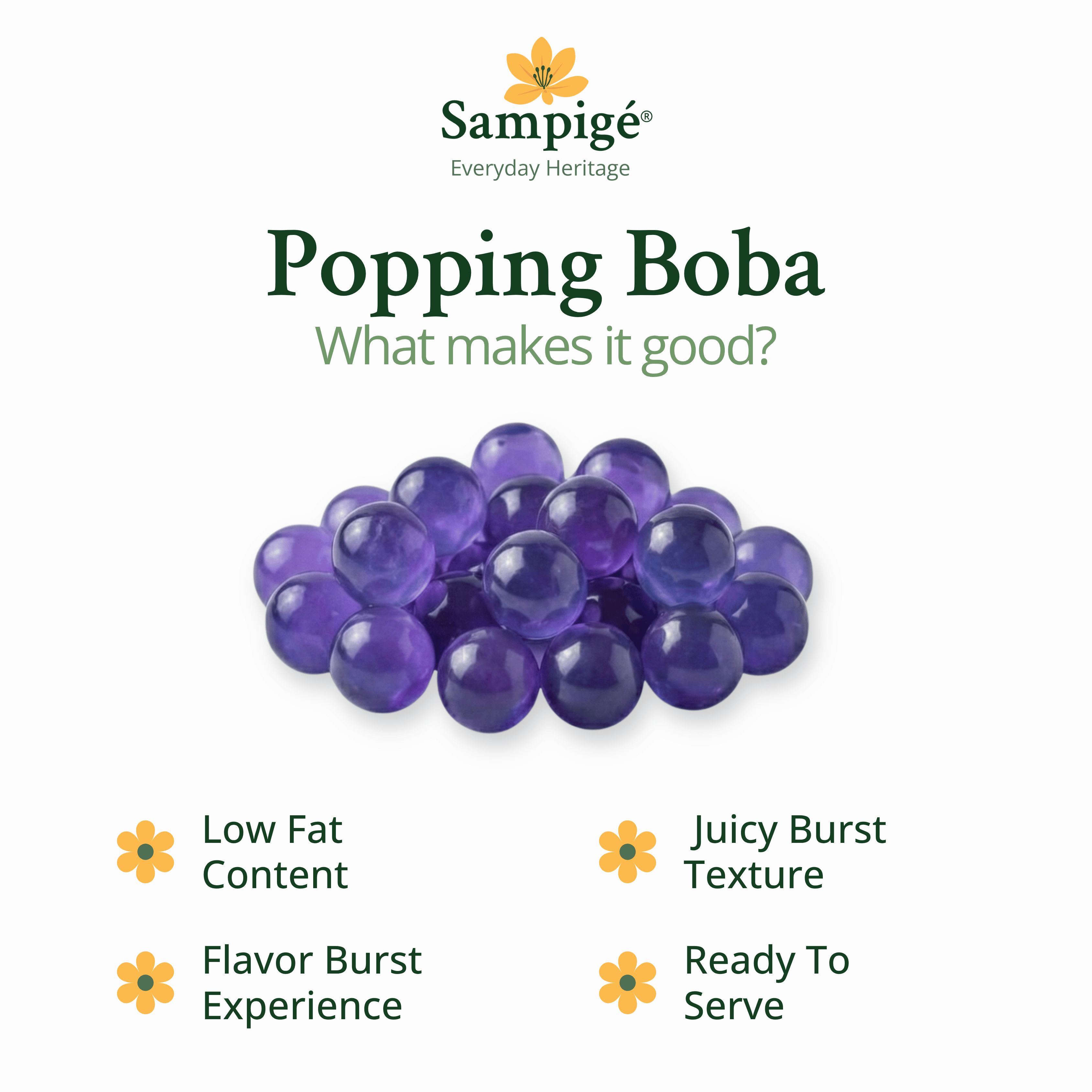 Sampige Popping Boba - Blueberry