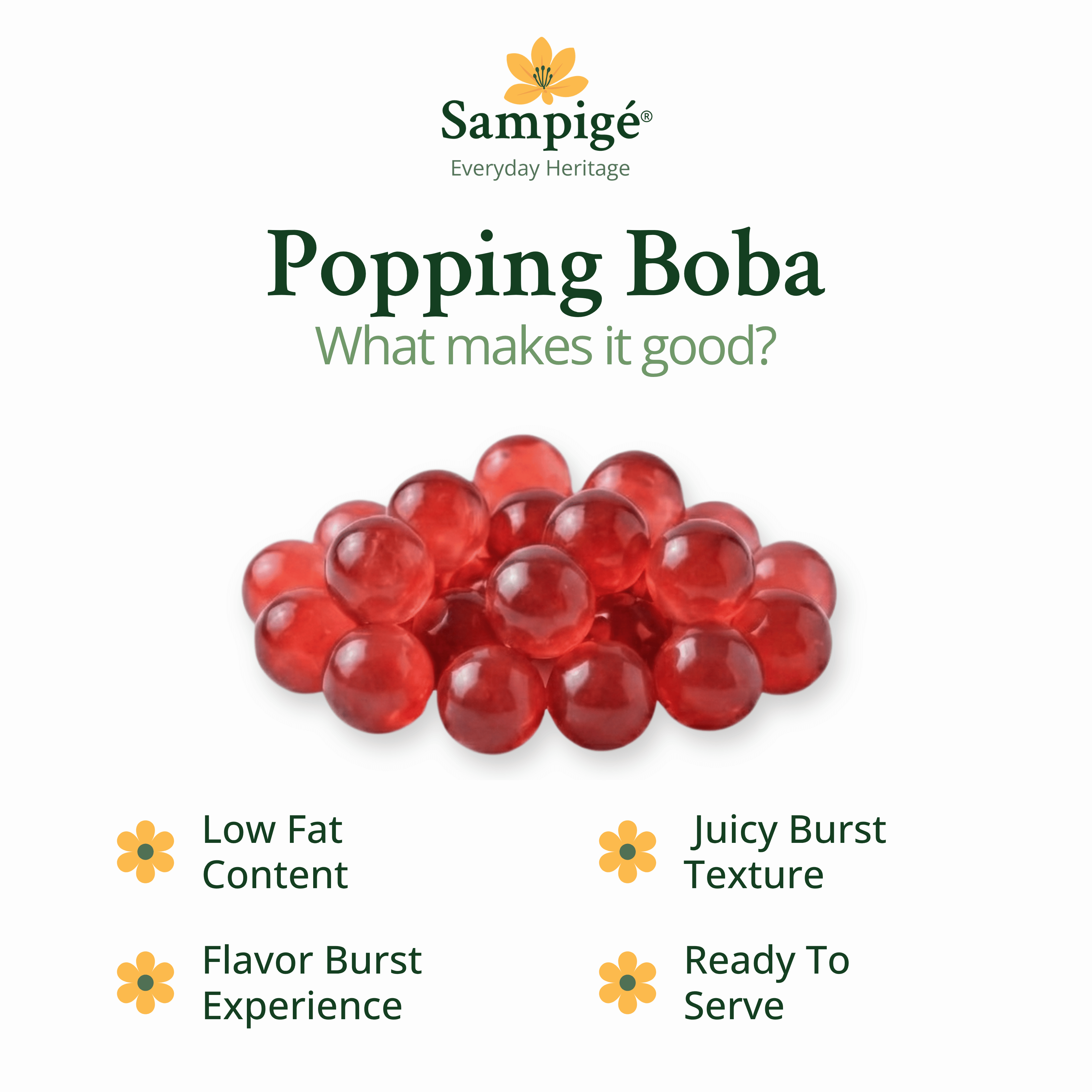 Sampige Popping Boba - Strawberry