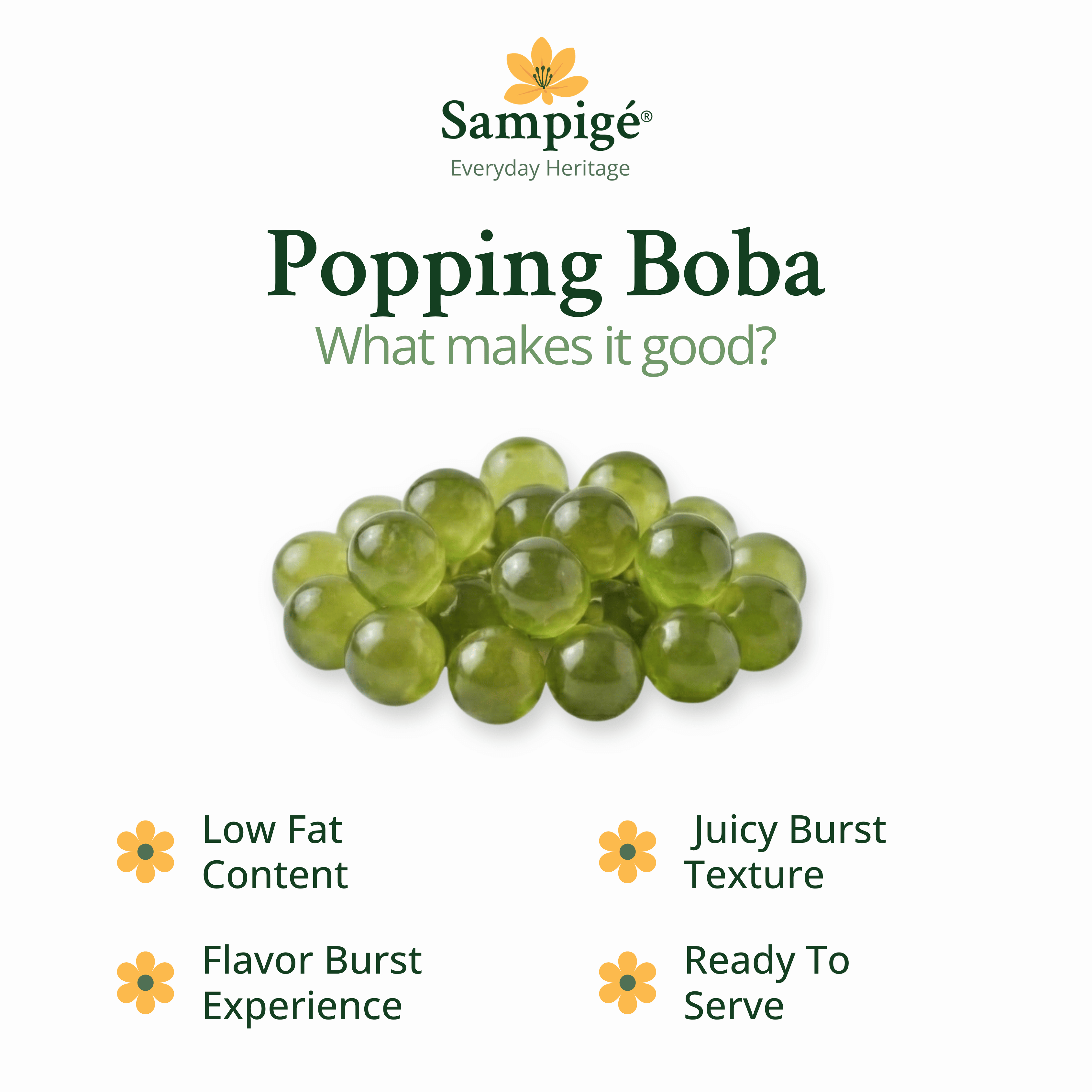 Sampige Popping Boba - Kiwi