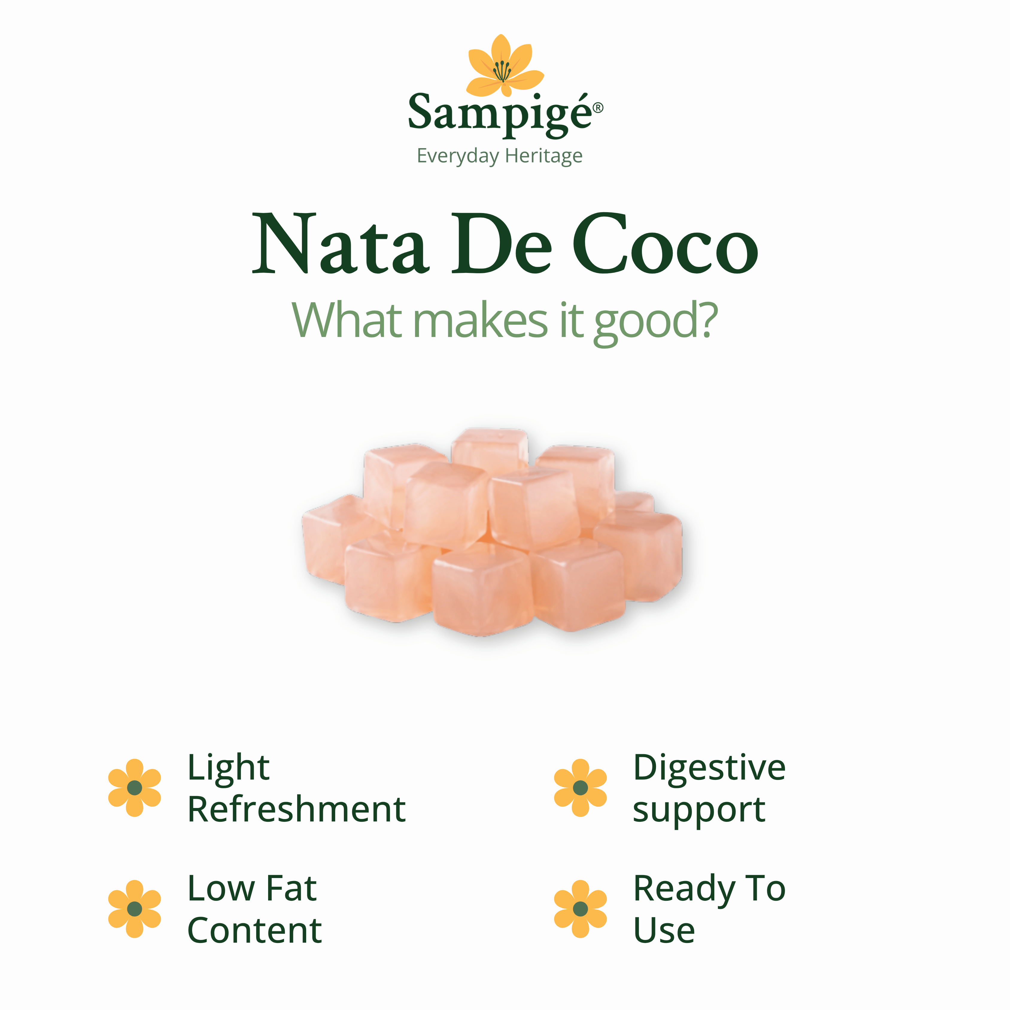 Sampige Nata De Coco - Peach