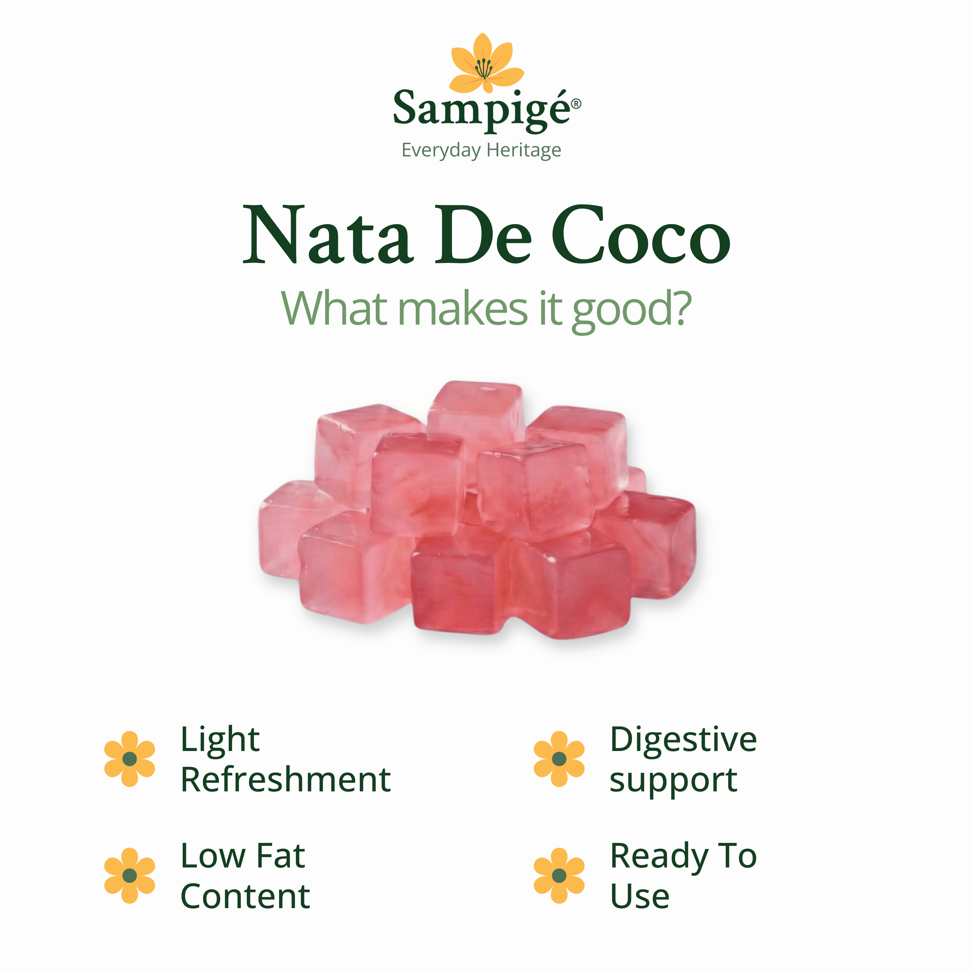 Sampige Nata De Coco - Strawberry