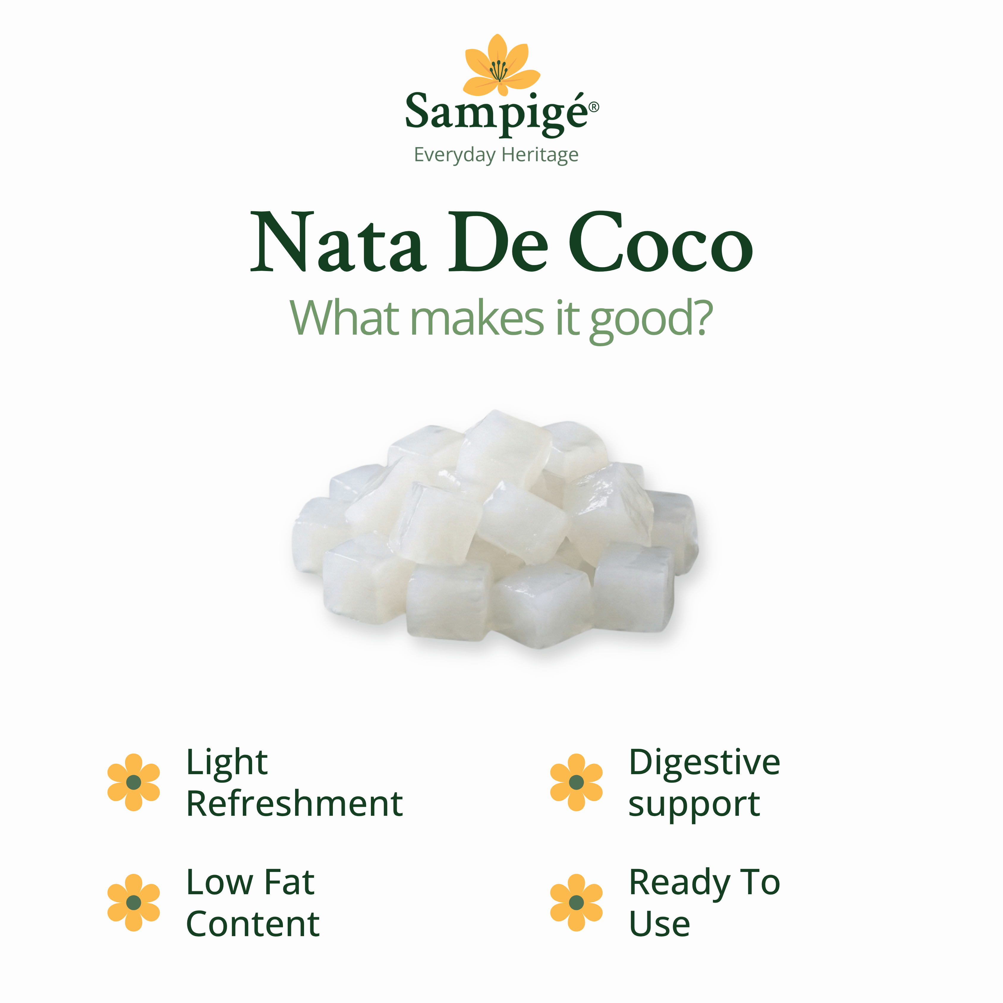 Sampige Nata De Coco - 8mm Cut