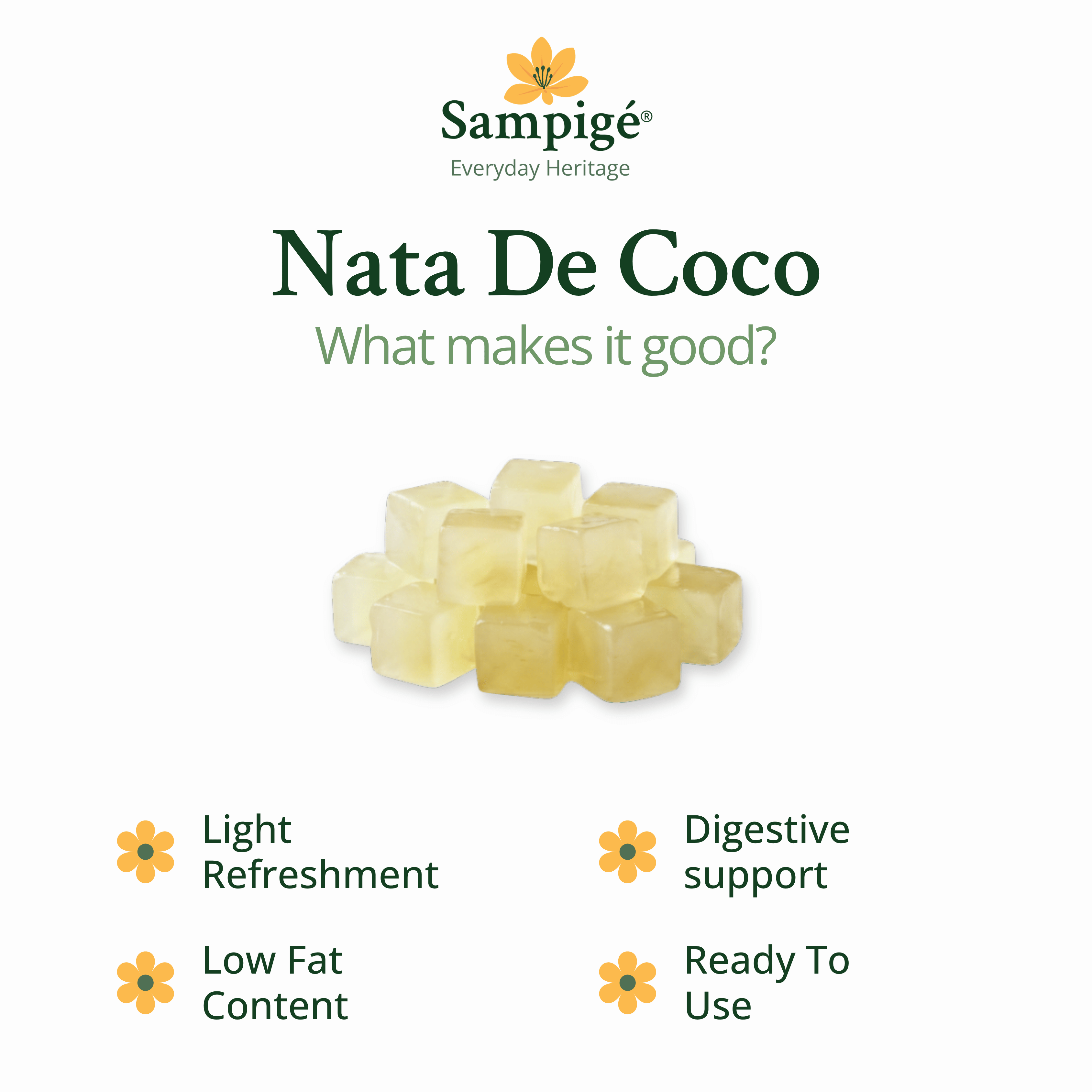 Sampige Nata De Coco - Lemon
