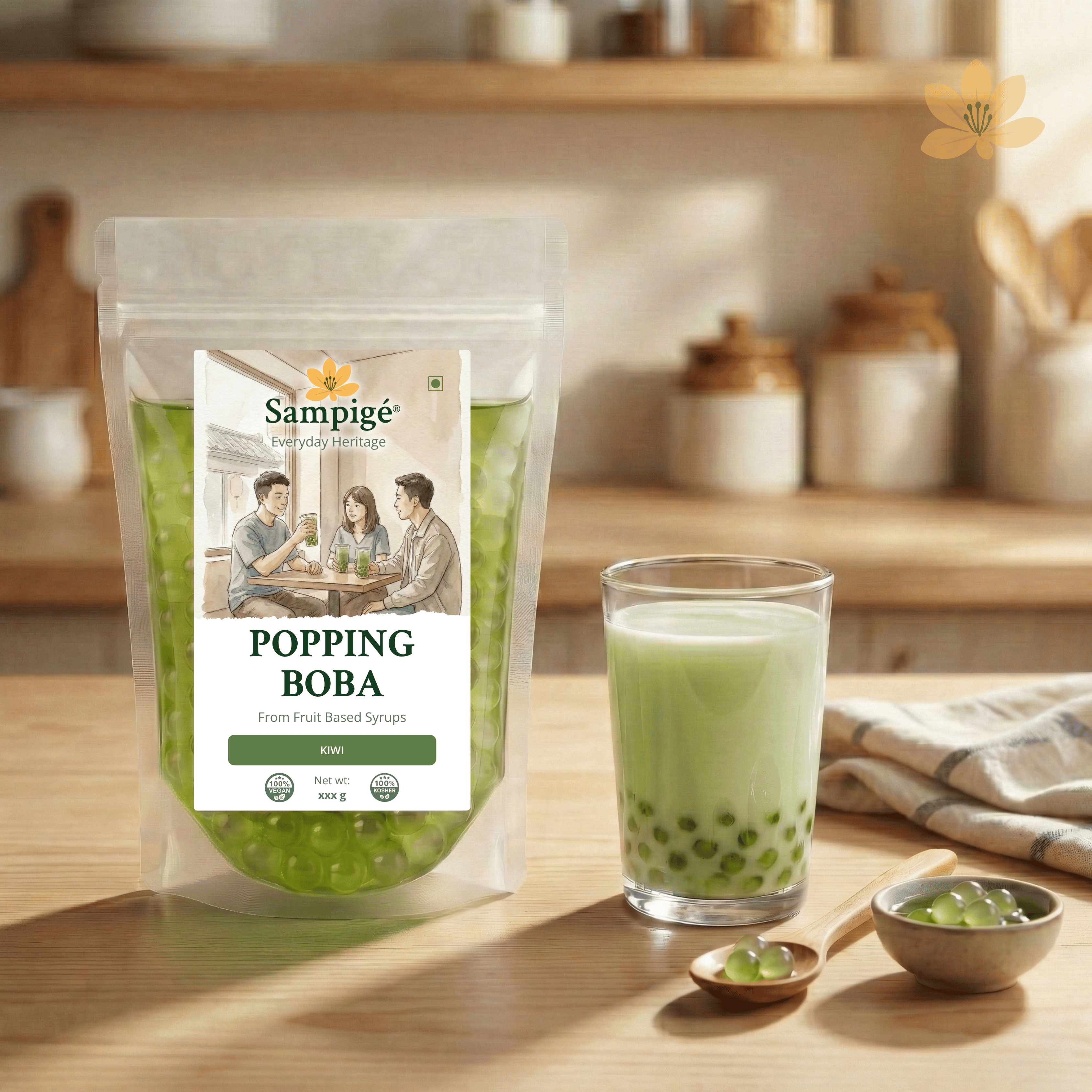 Sampige Popping Boba - Kiwi