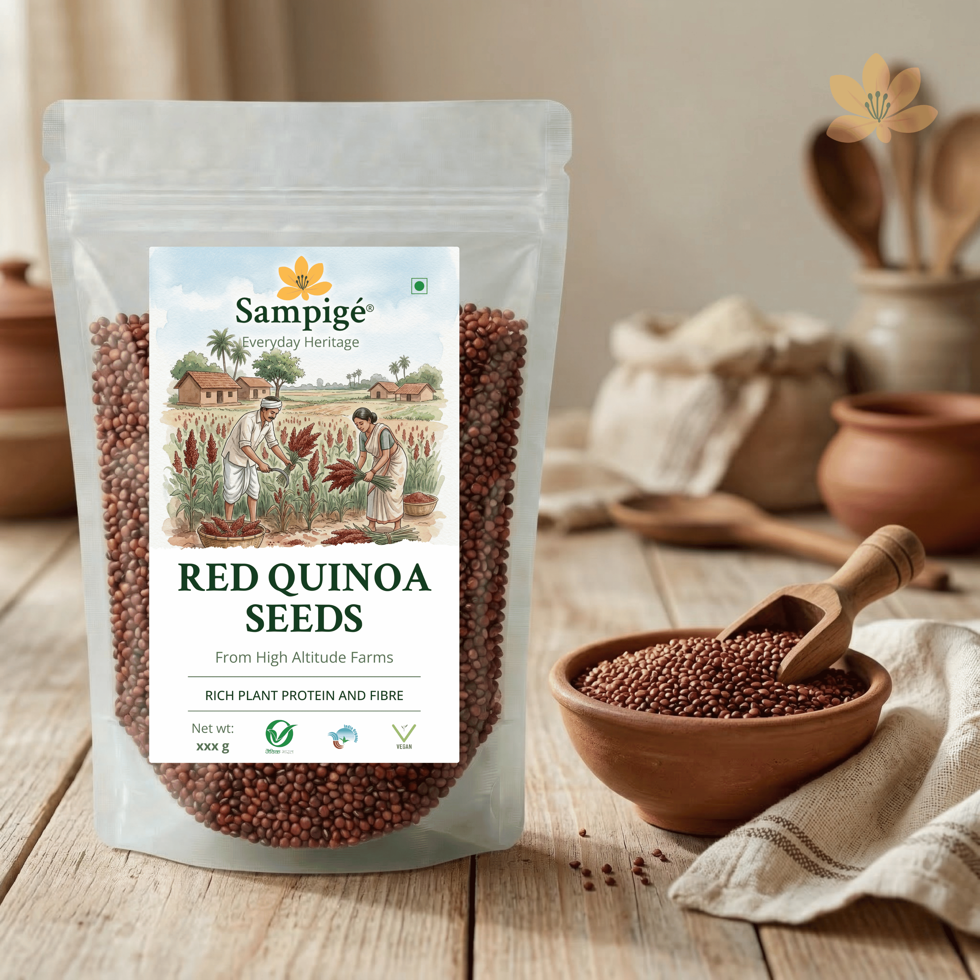 Sampige Red Quinoa Seeds
