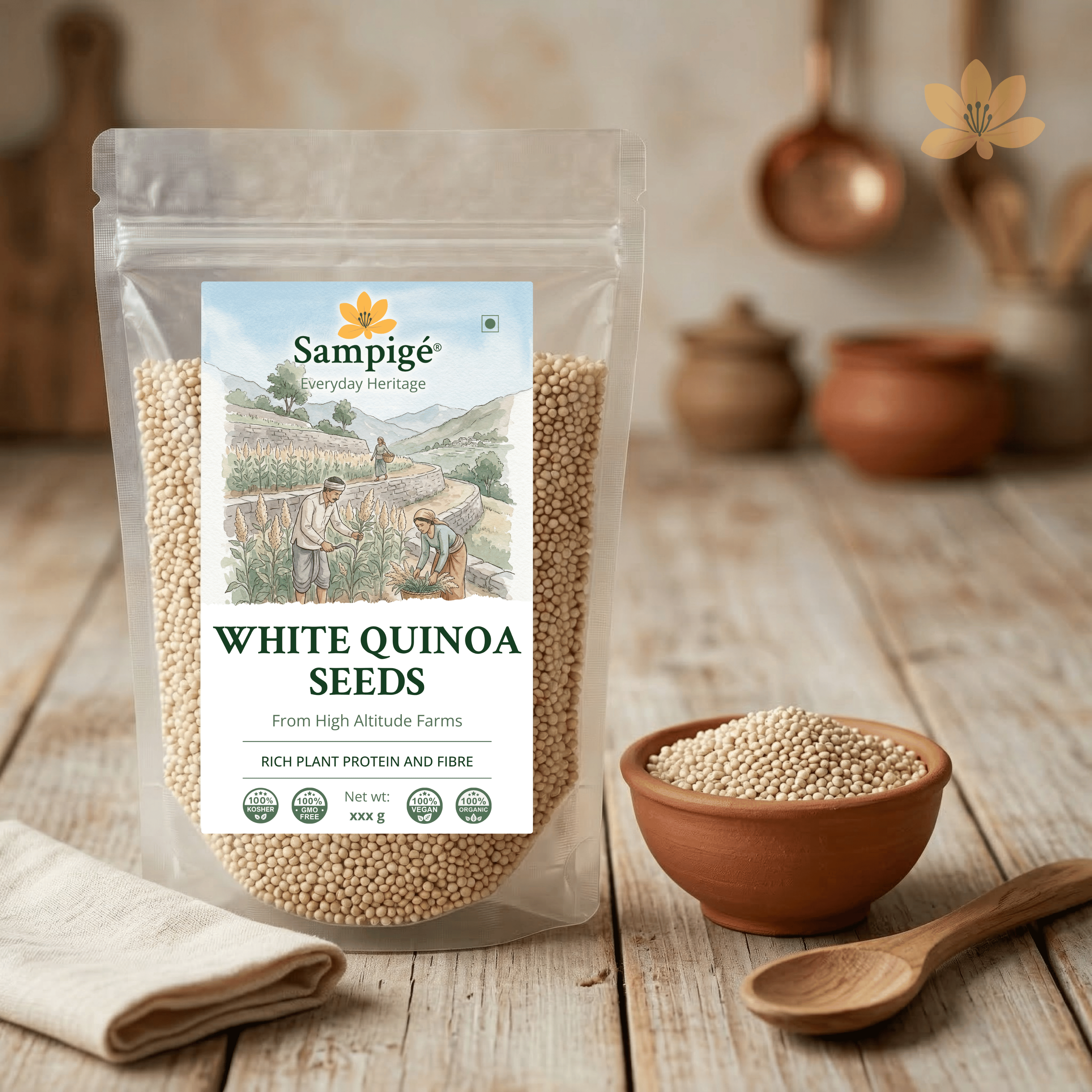 Sampige White Quinoa Seeds