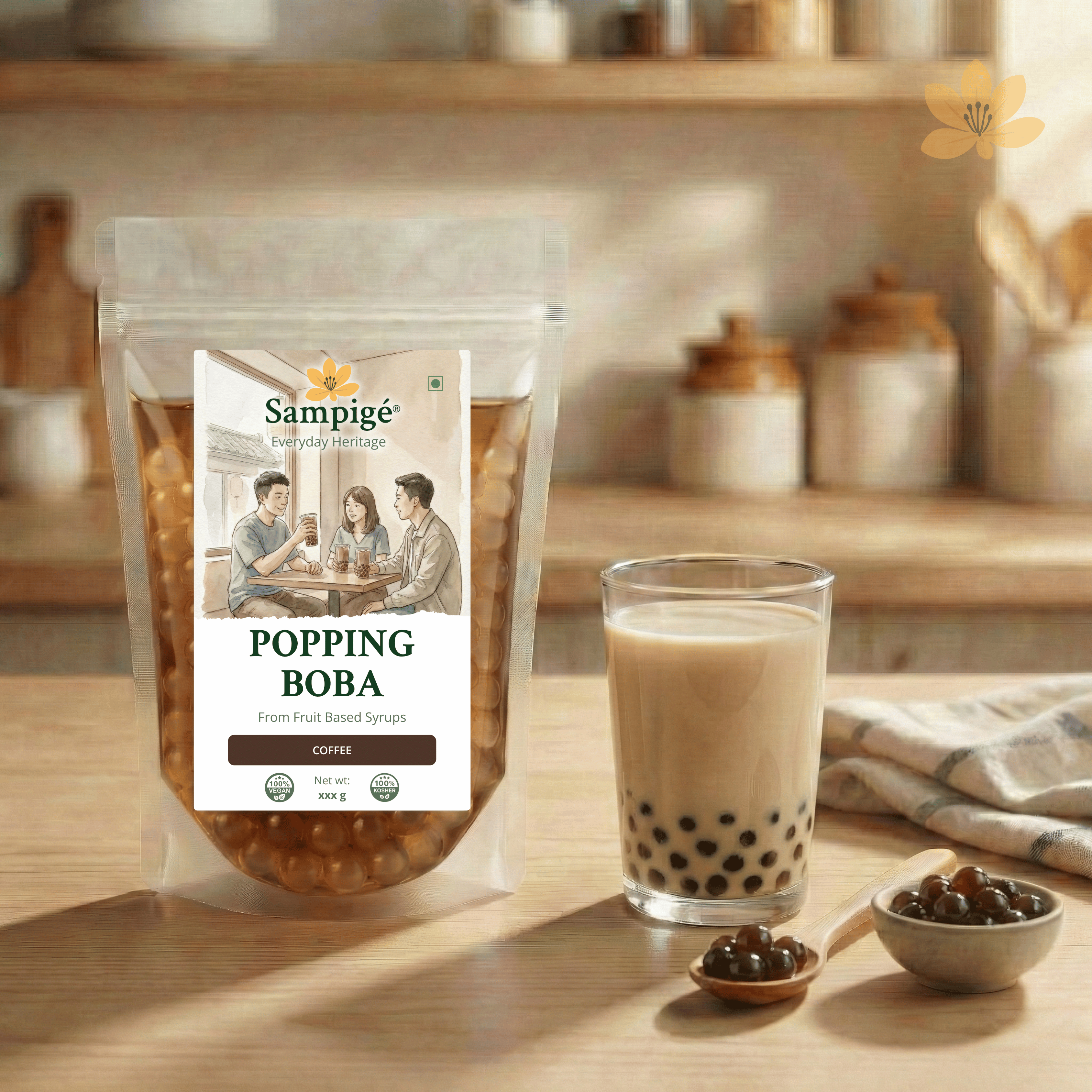 Sampige Popping Boba - Coffee