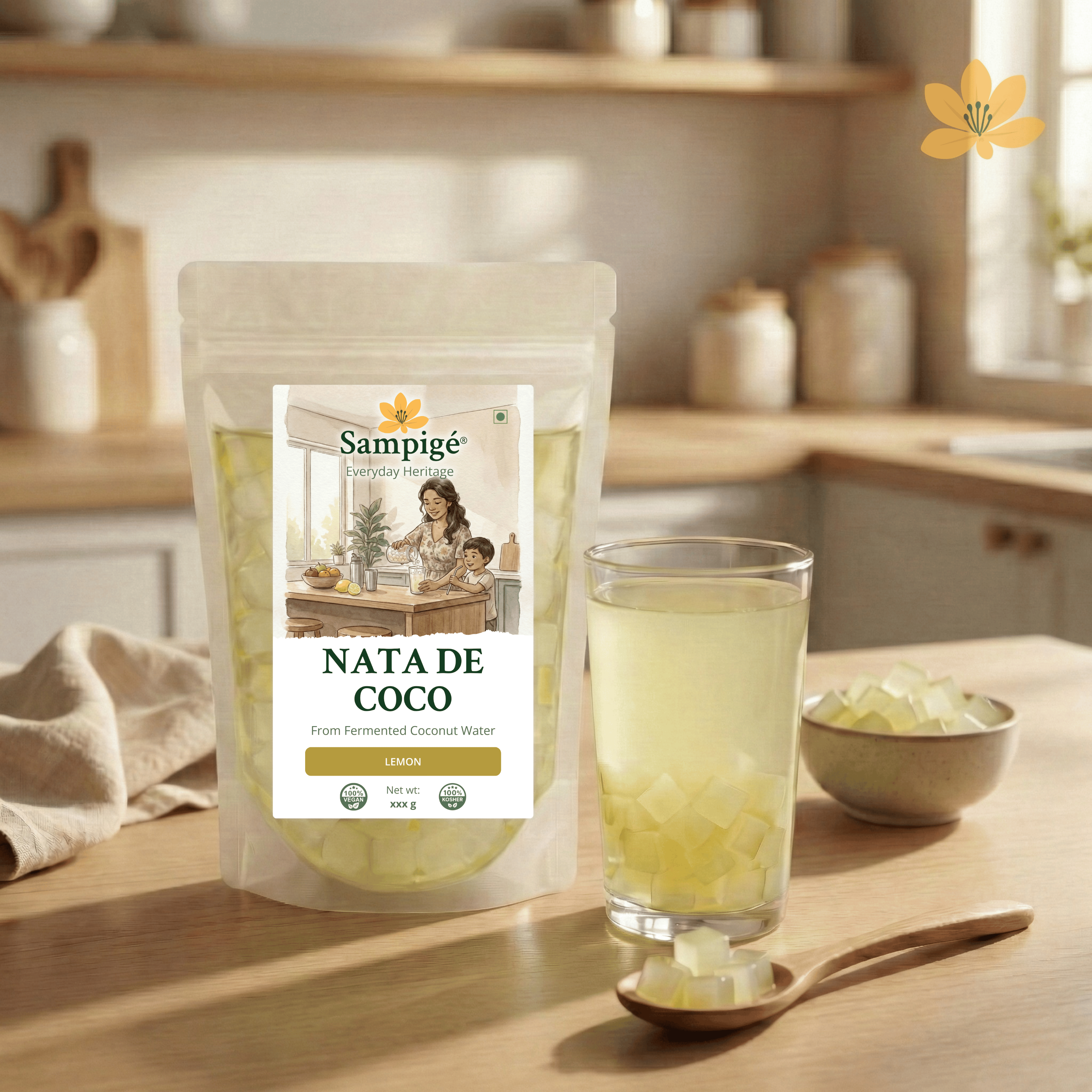 Sampige Nata De Coco - Lemon