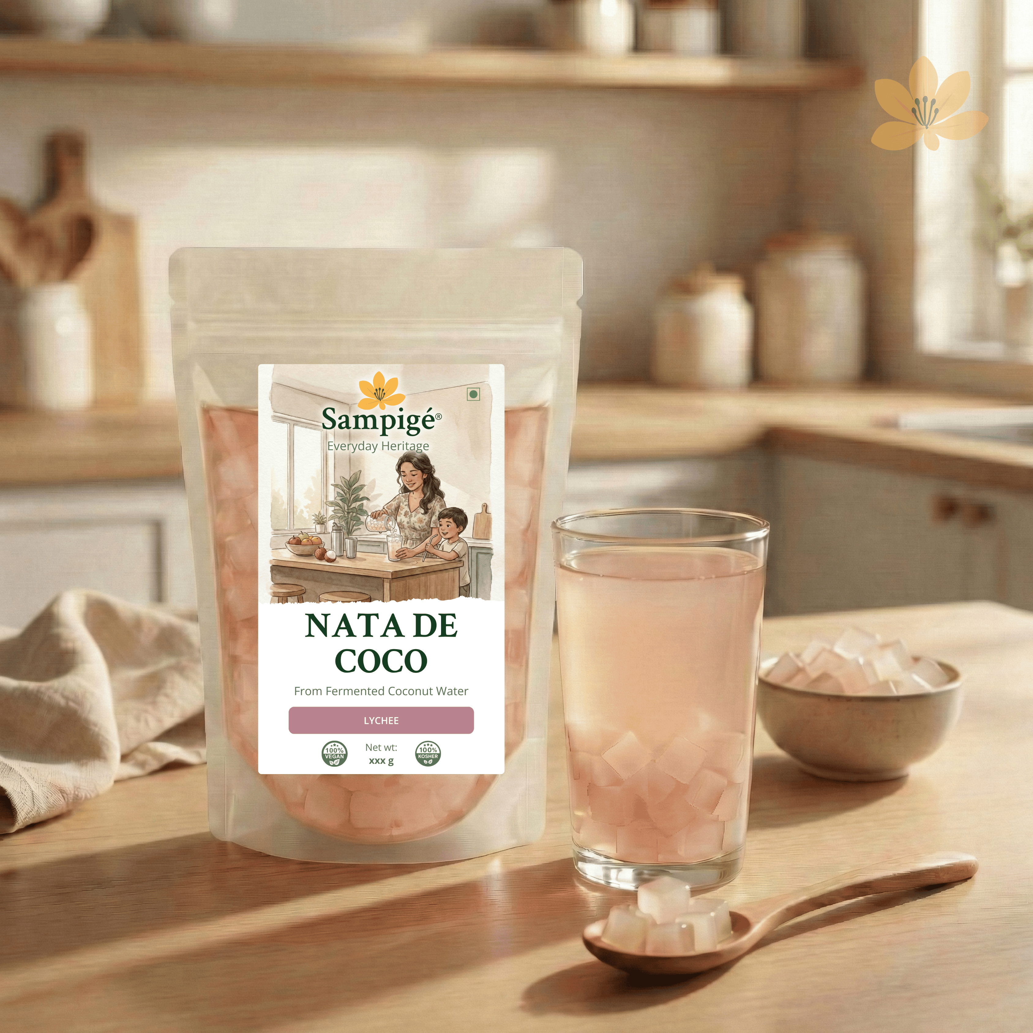 Sampige Nata De Coco - Lychee