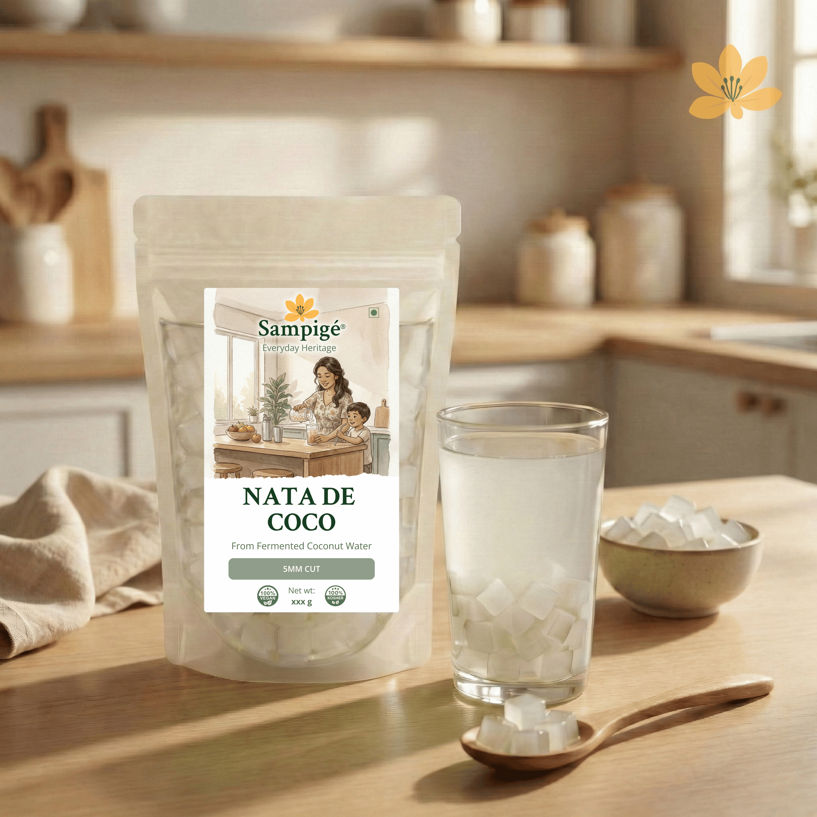 Sampige Nata De Coco - 5mm Cut