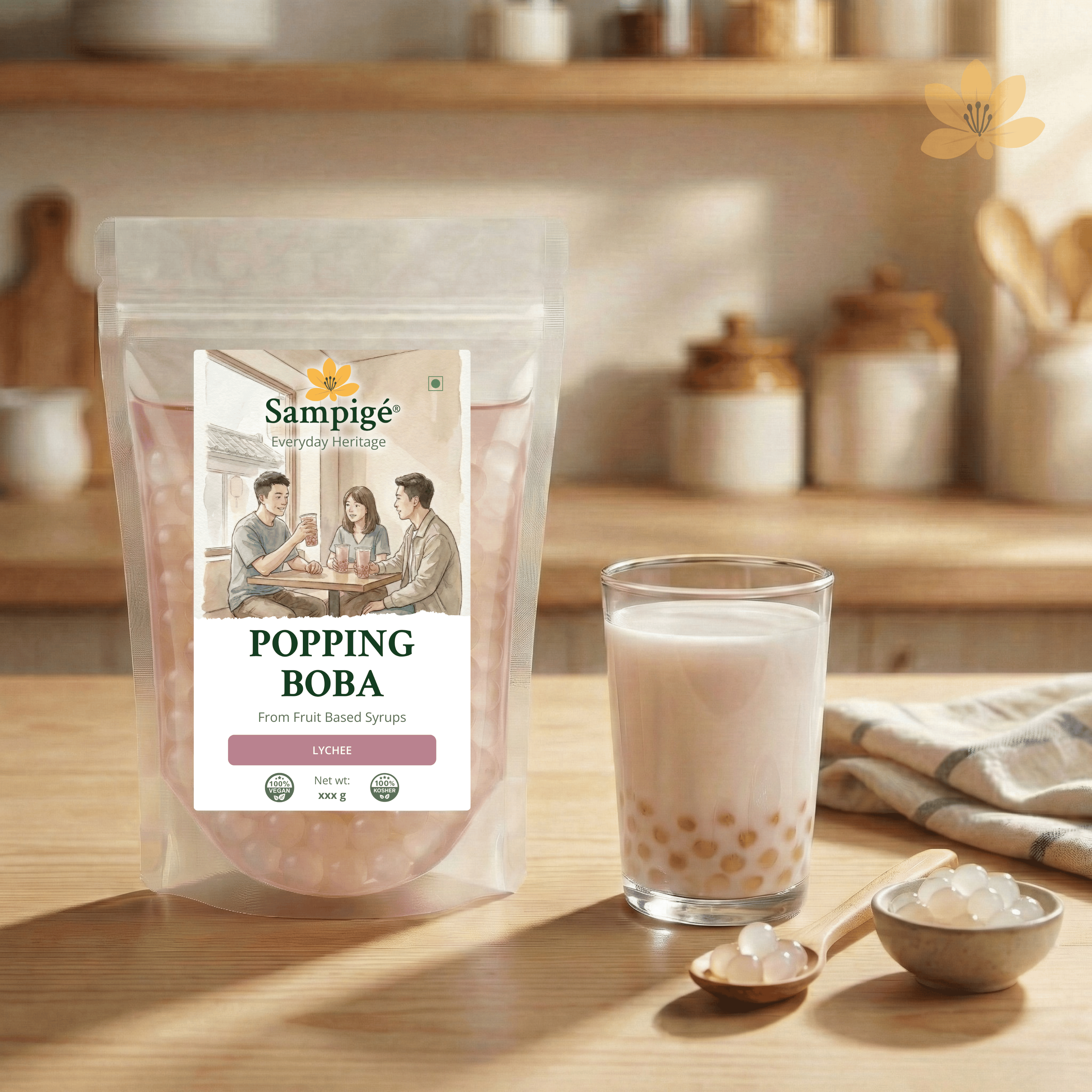 Sampige Popping Boba - Lychee
