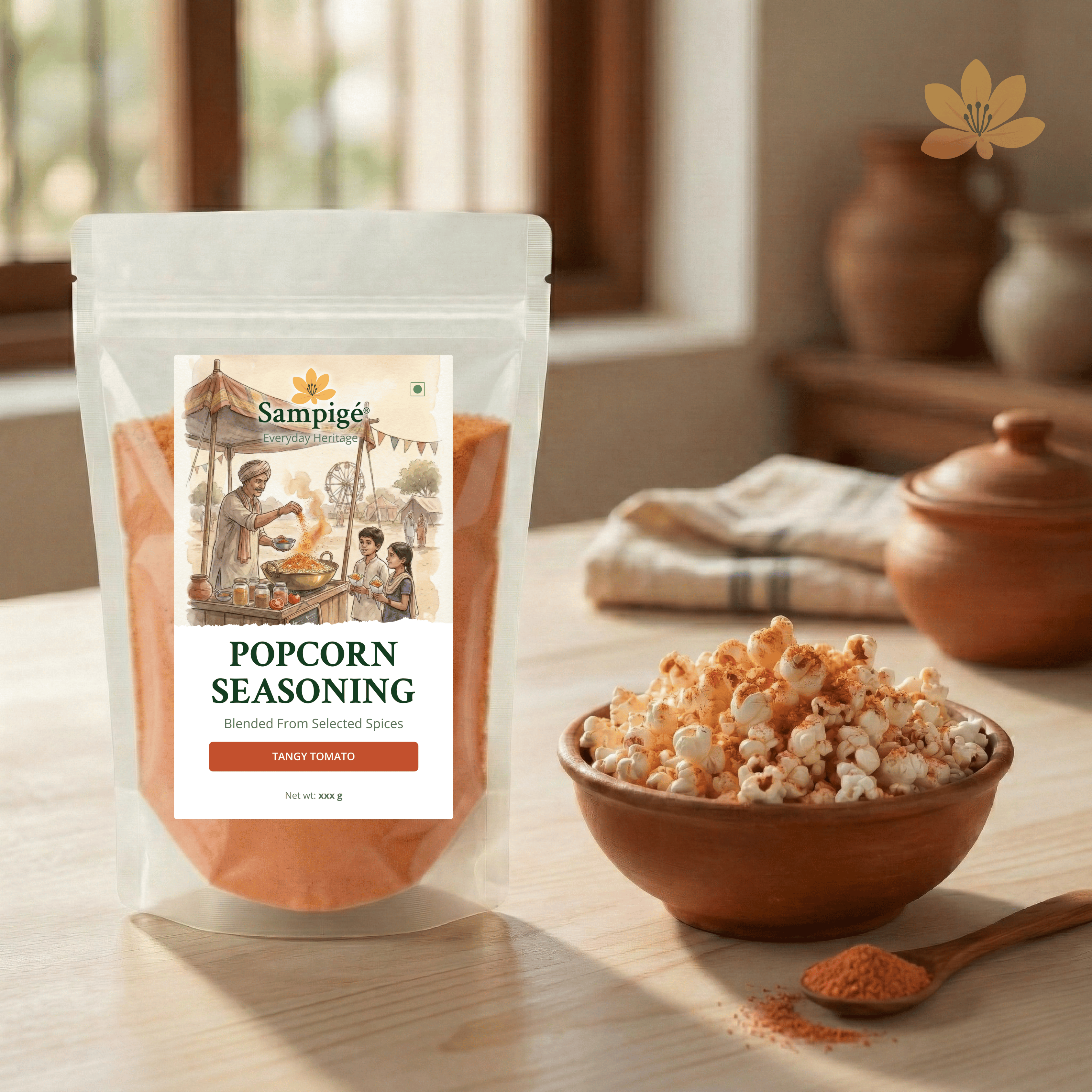 Sampige Popcorn Seasoning - Tangy Tomato