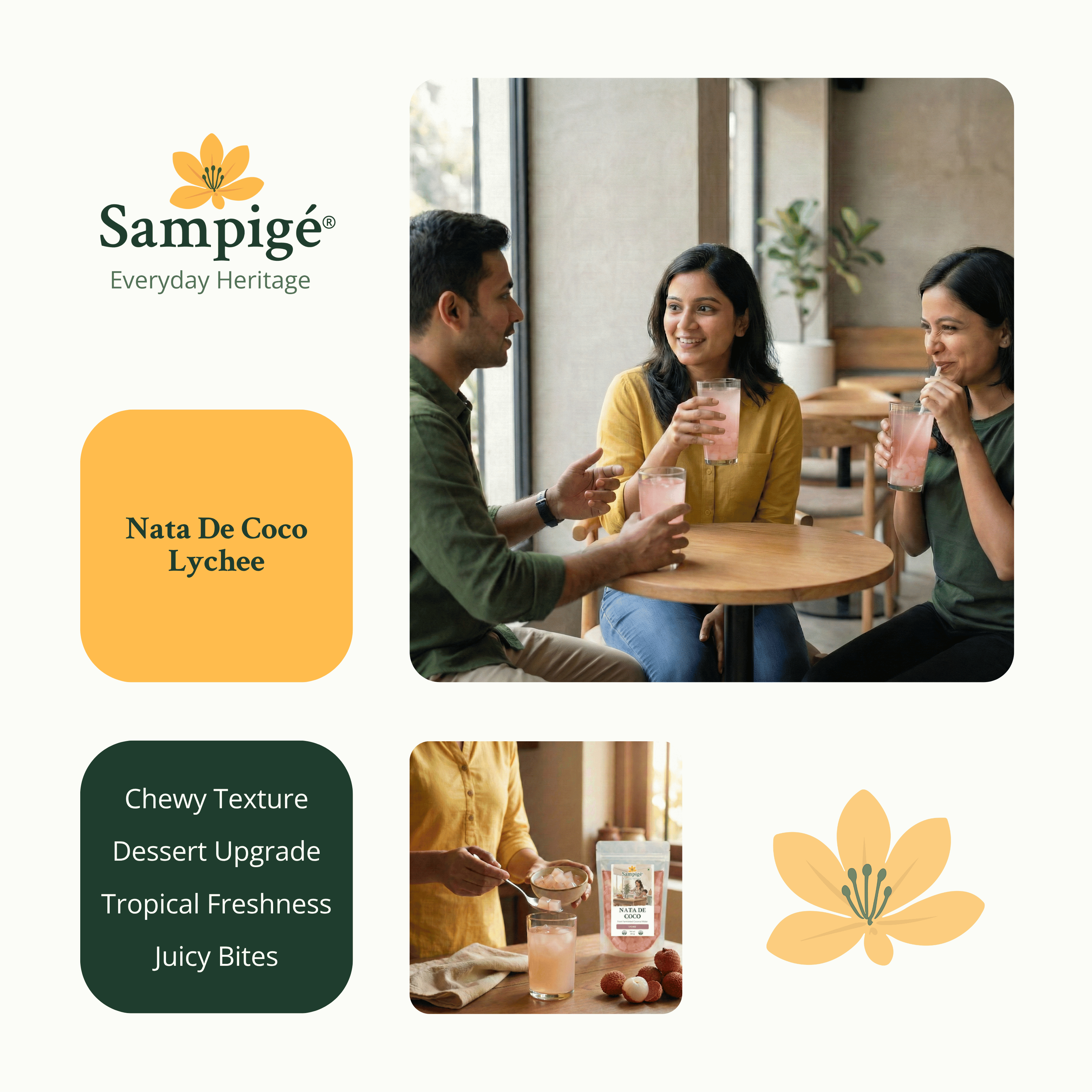 Sampige Nata De Coco - Lychee