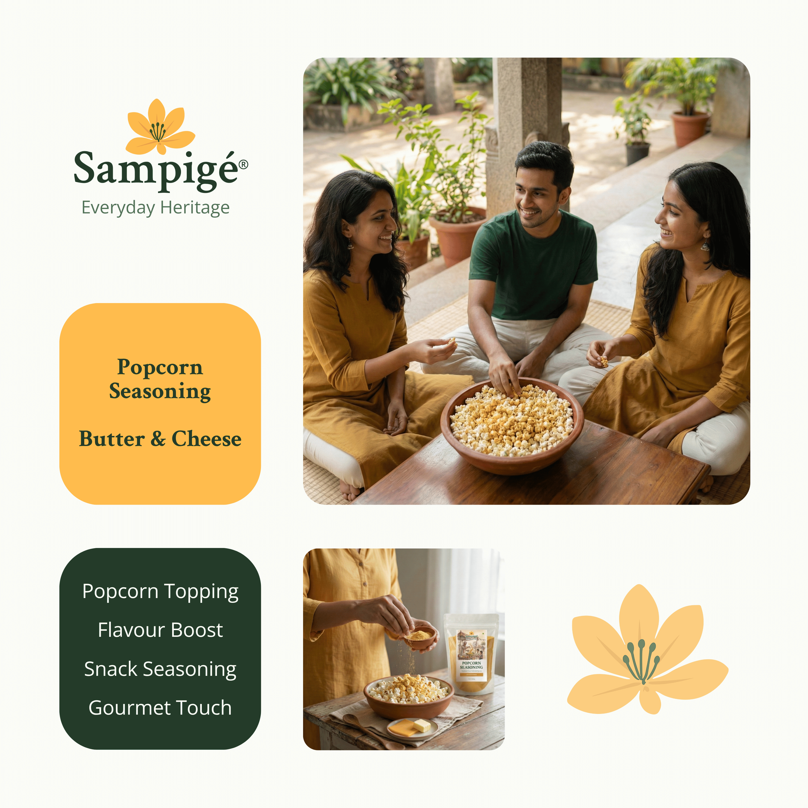 Sampige Popcorn Seasoning - Butter & Chesse