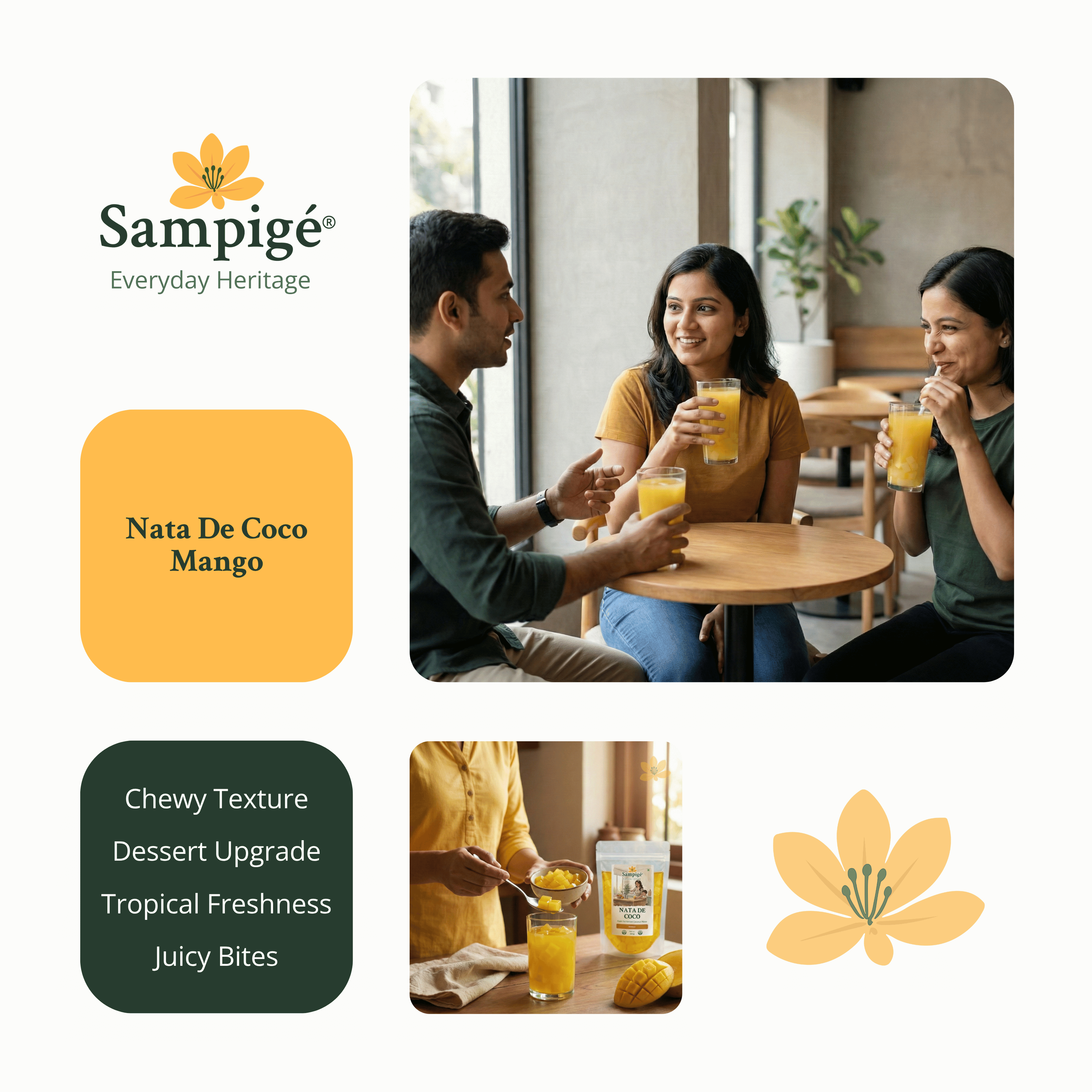 Sampige Nata De Coco - Mango