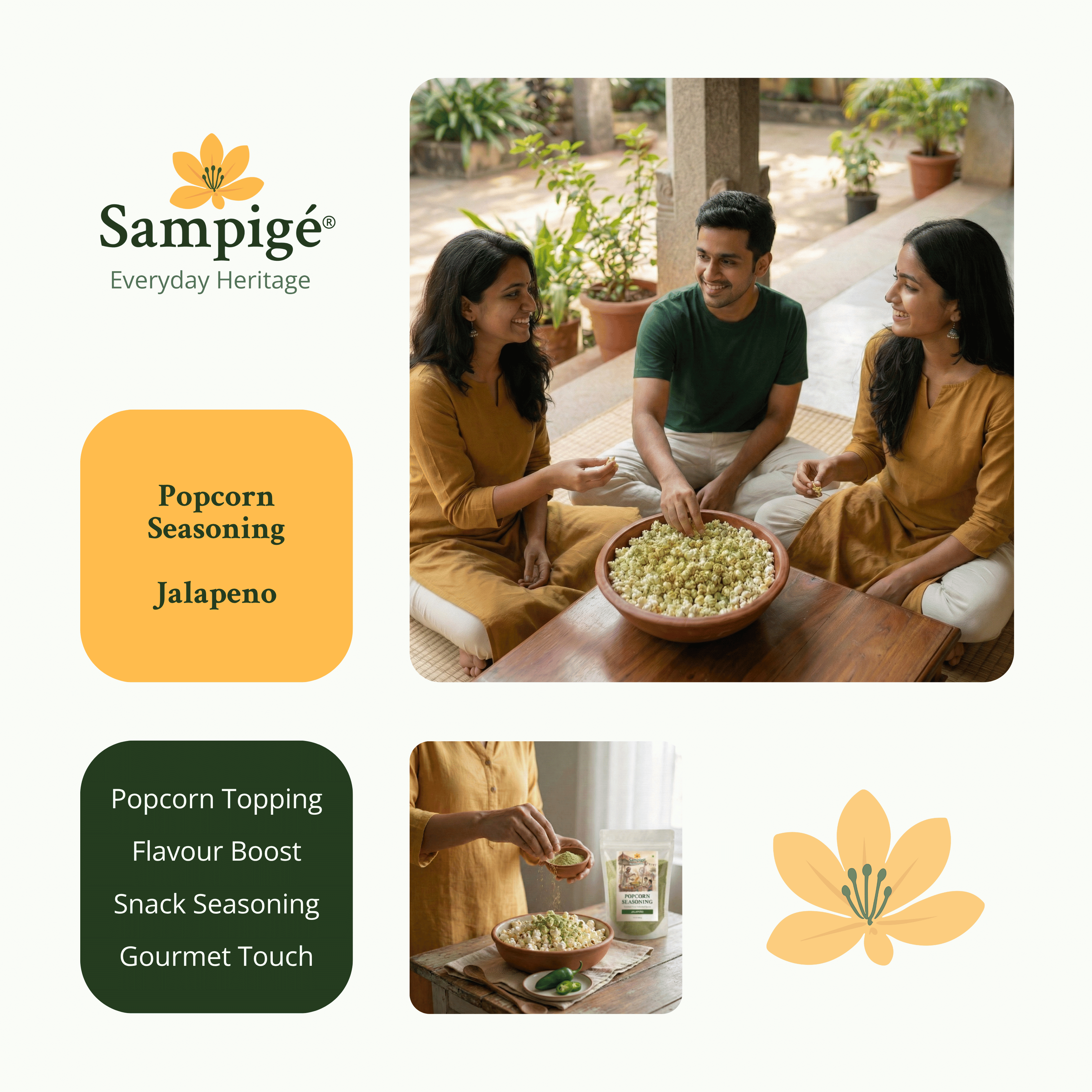 Sampige Popcorn Seasoning - Jalapeno