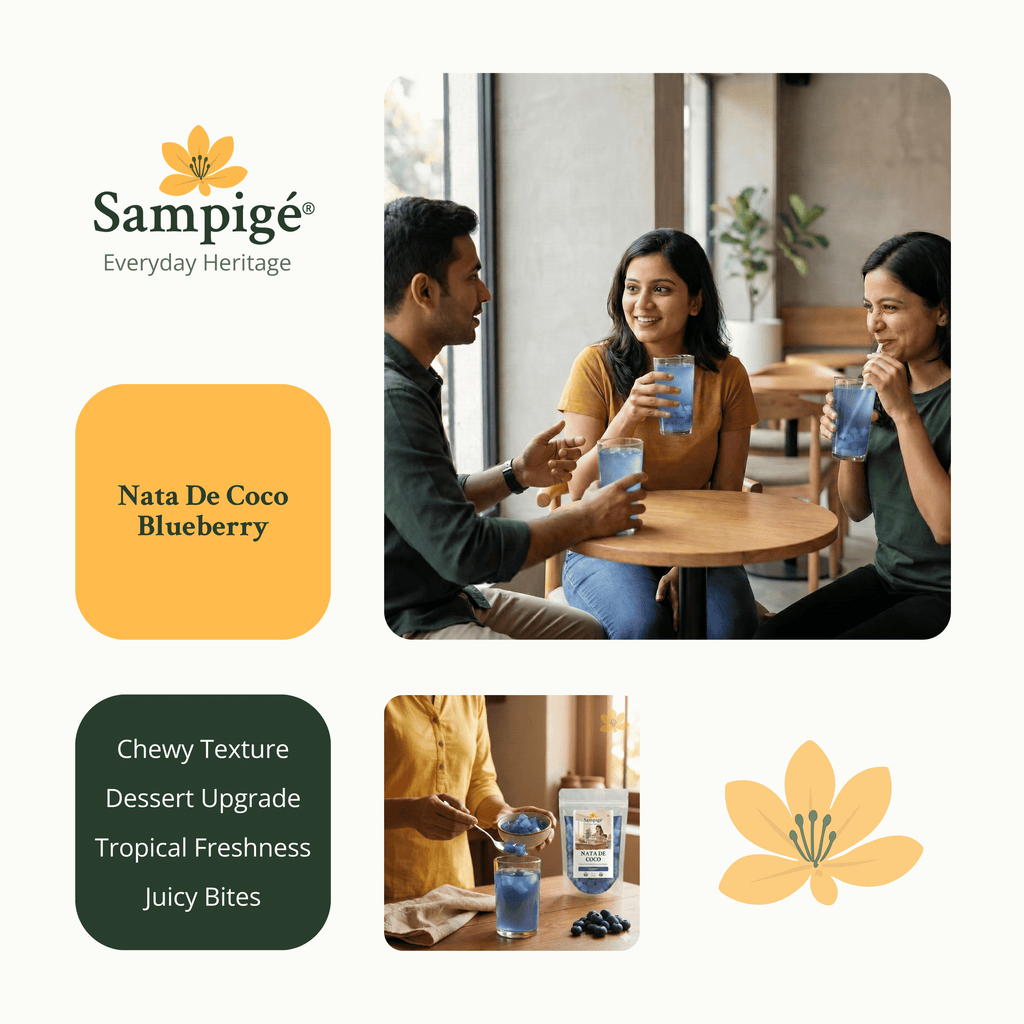Sampige Nata De Coco - Blueberry