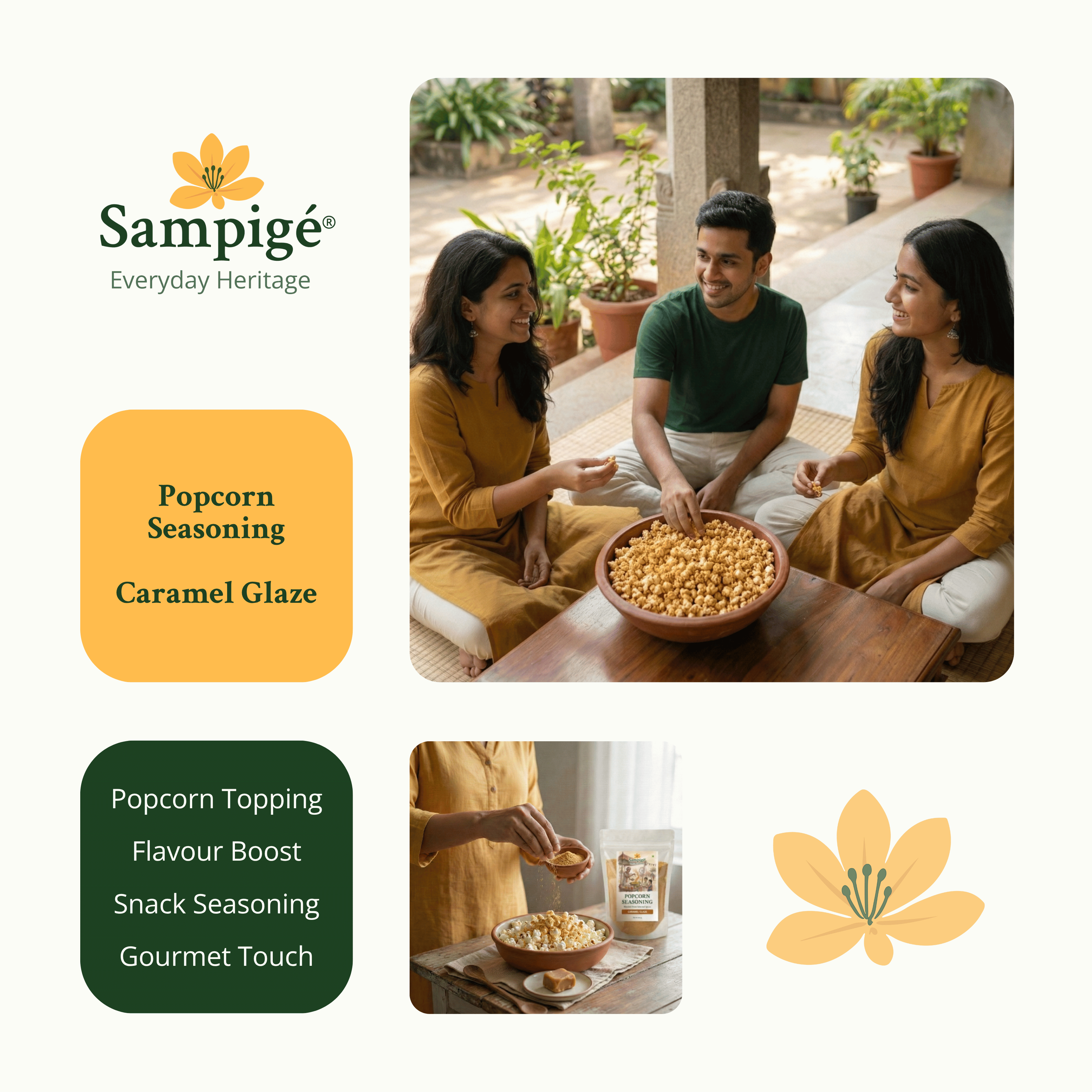 Sampige Popcorn Seasoning - Caramel Glaze