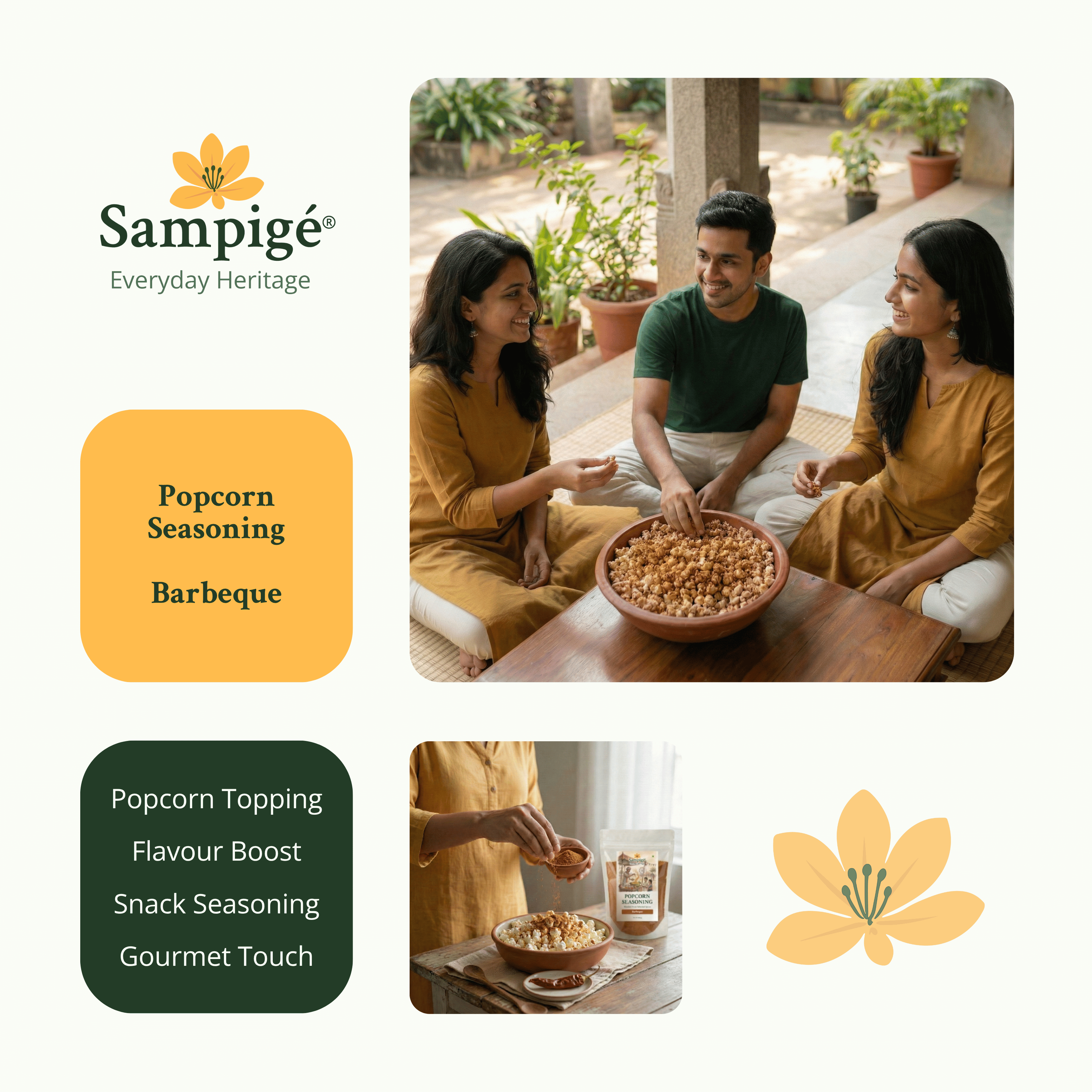 Sampige Popcorn Seasoning - Barbeque