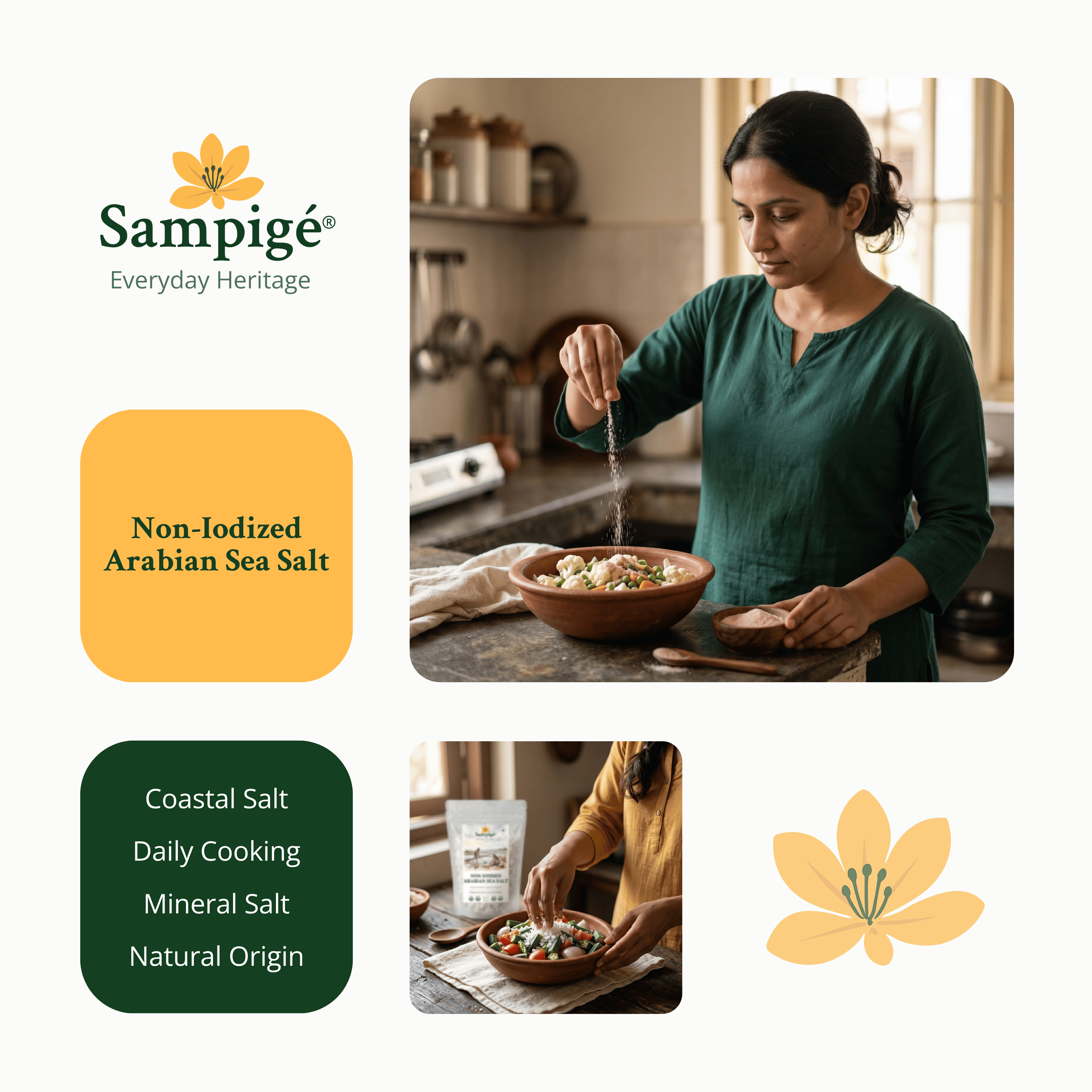 Sampige Non Iodized Arabian Sea Salt