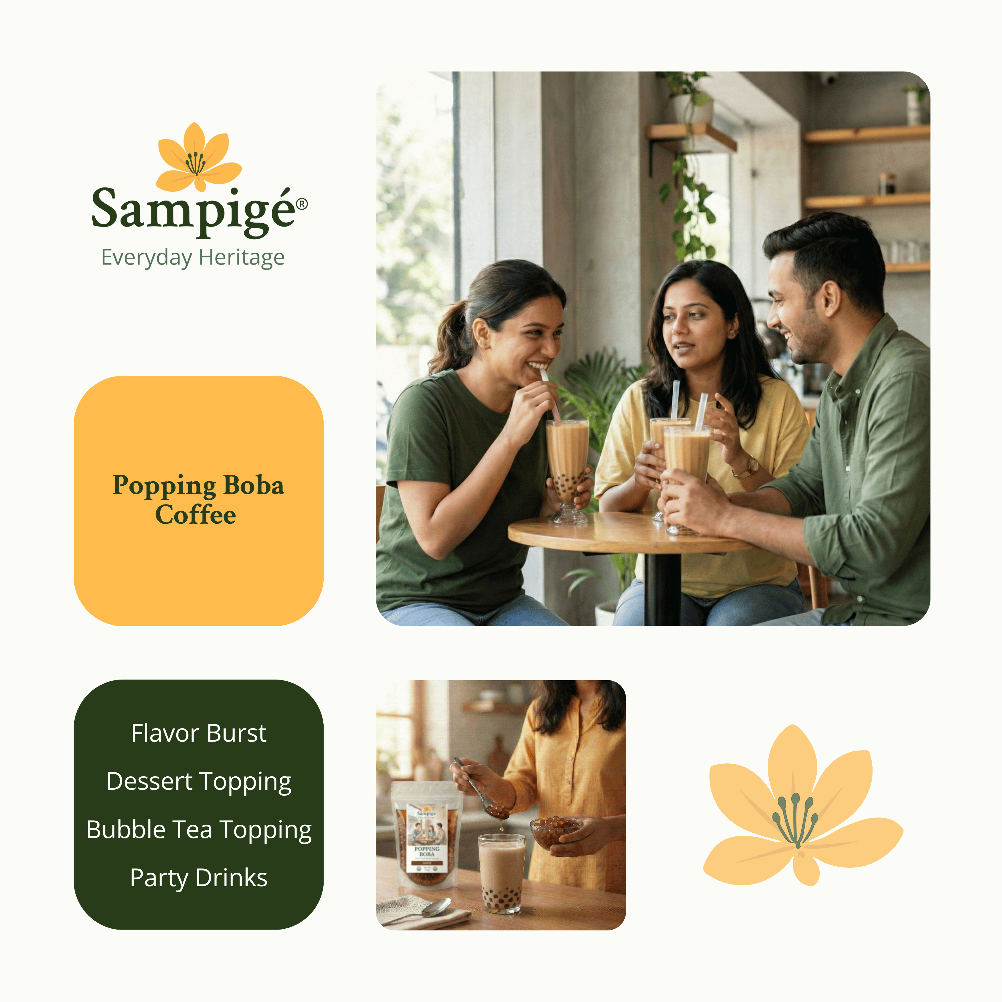 Sampige Popping Boba - Coffee
