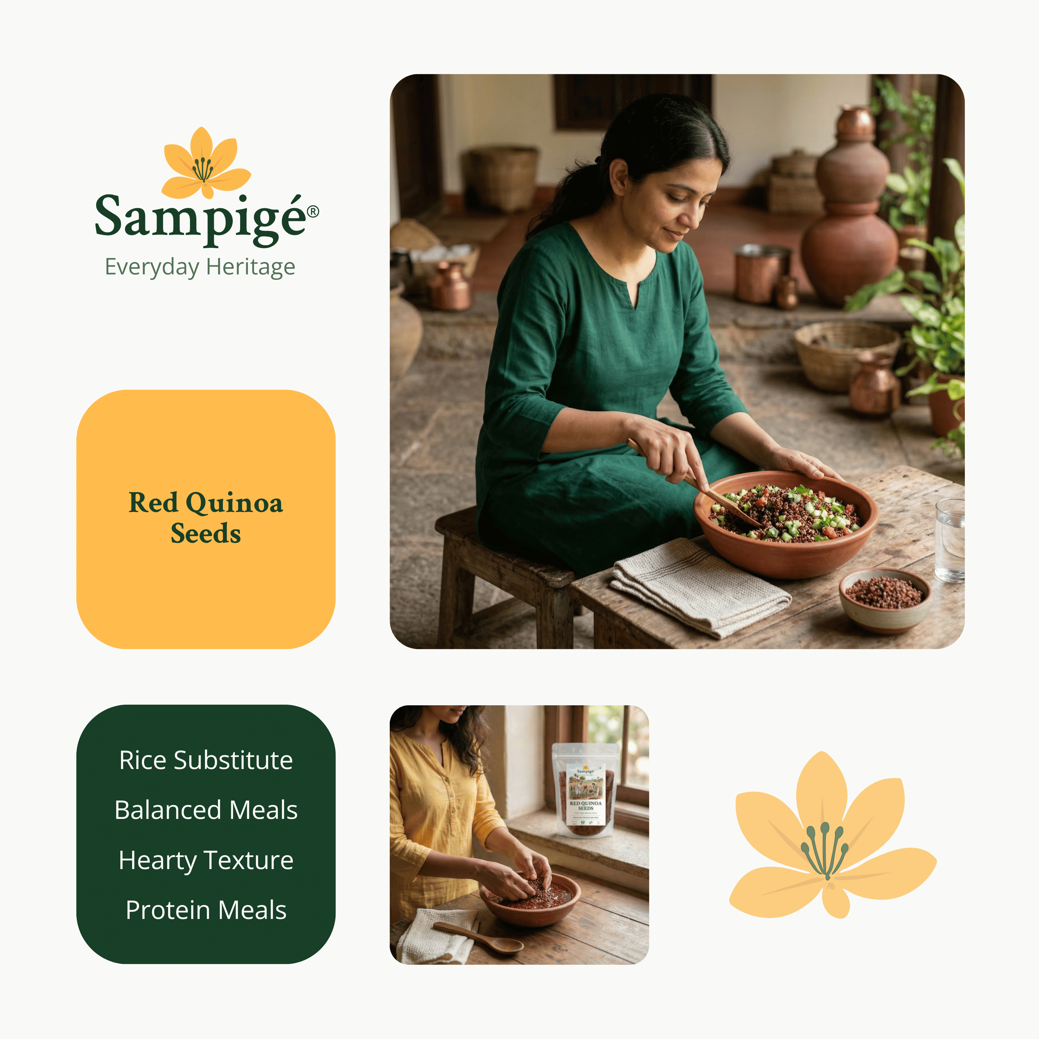 Sampige Red Quinoa Seeds