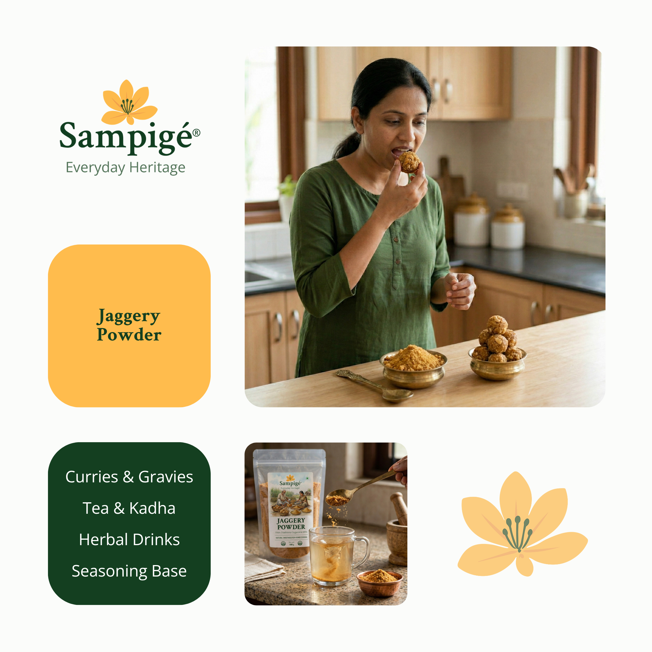 Sampige Jaggery Powder