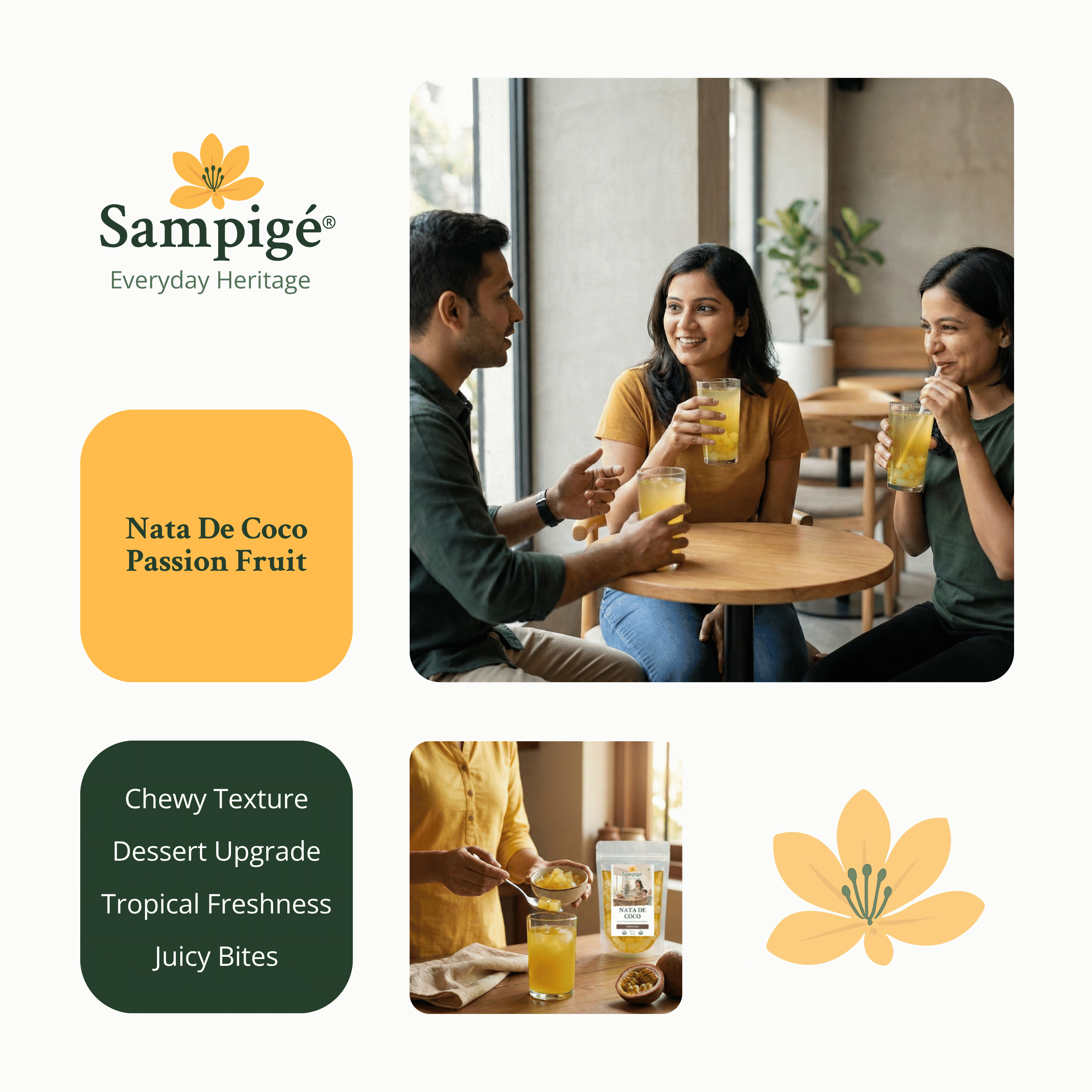 Sampige Nata De Coco - Passion Fruit