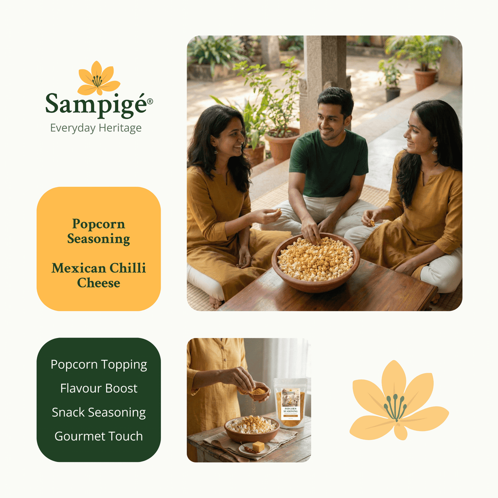 Sampige Popcorn Seasoning - Mexican Chilli Cheese