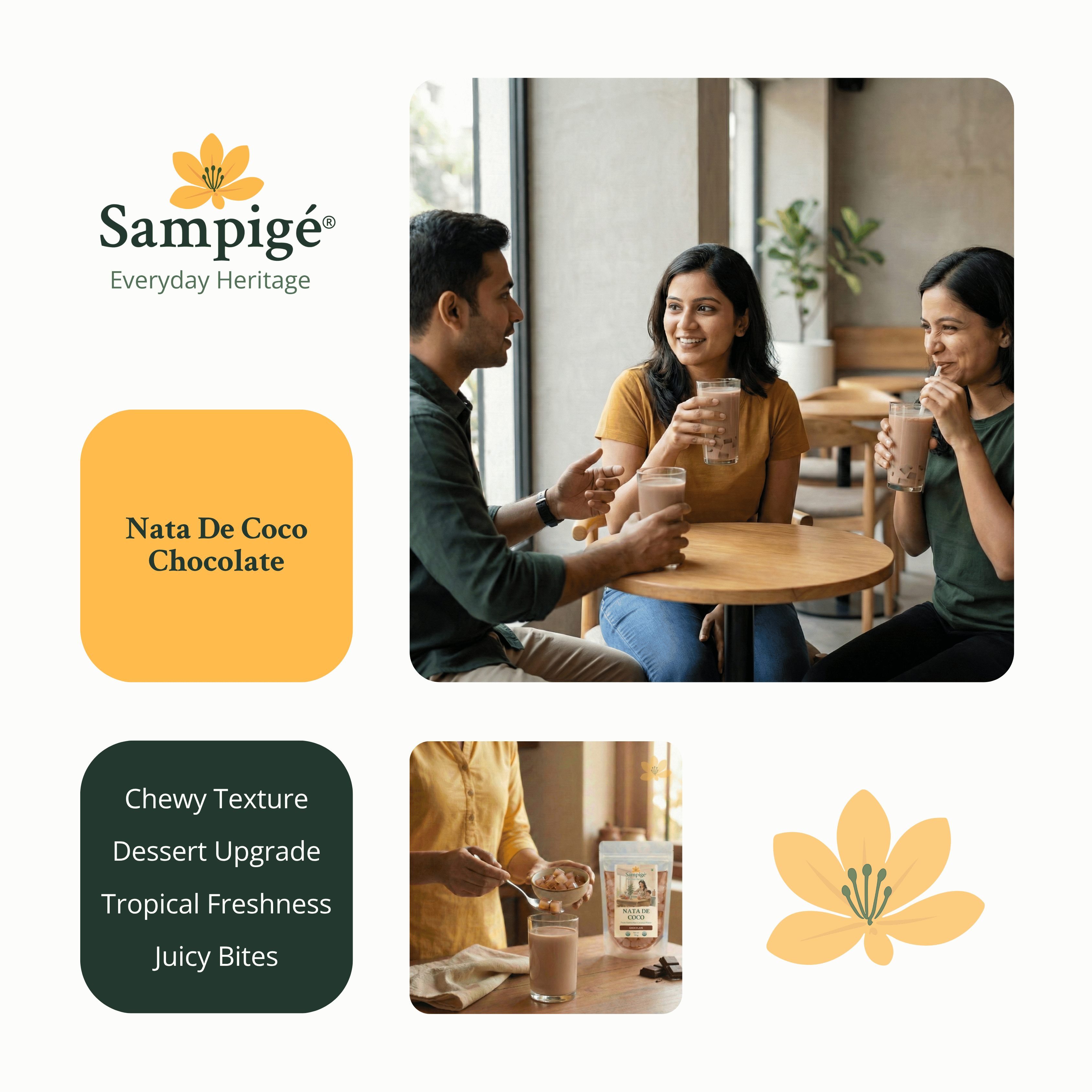 Sampige Nata De Coco - Chocolate