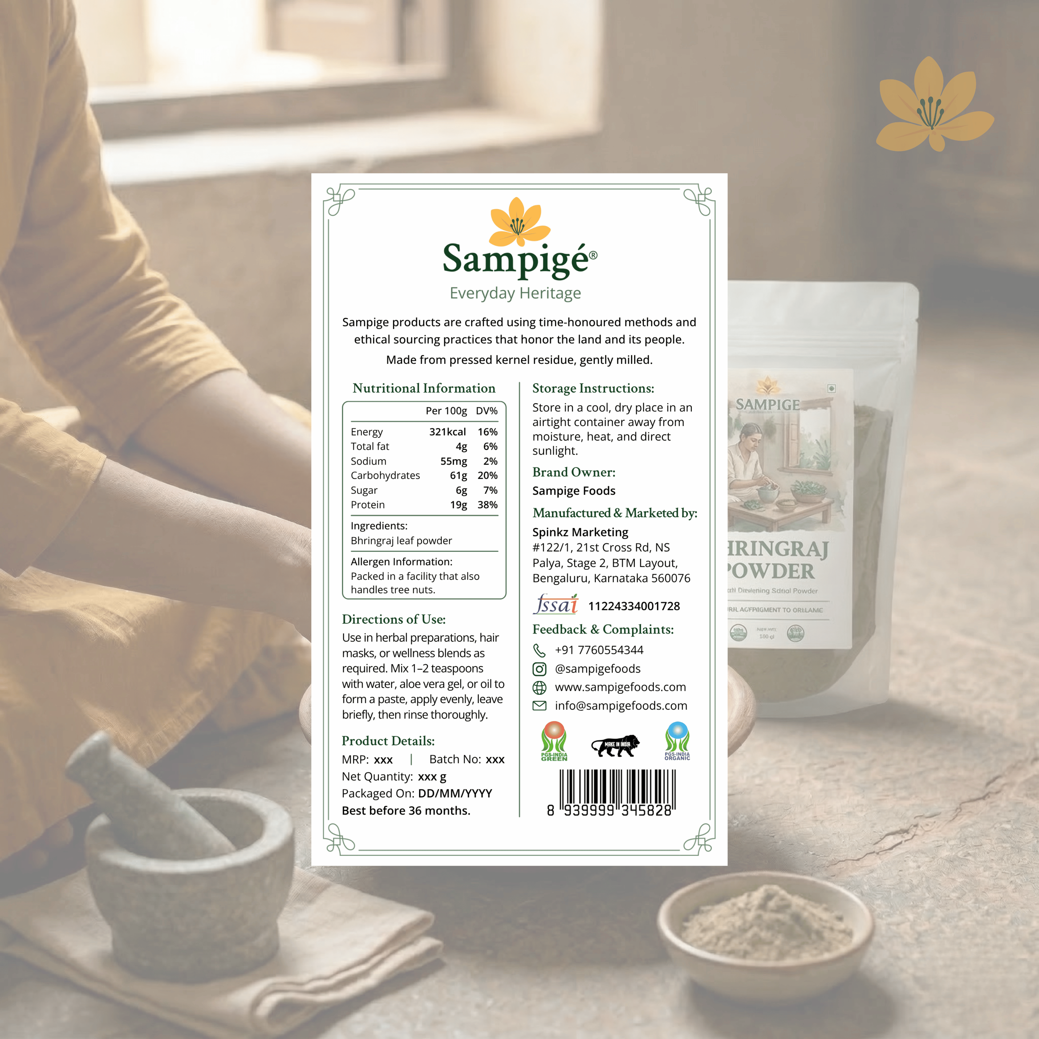 Sampige Bhringraj Powder