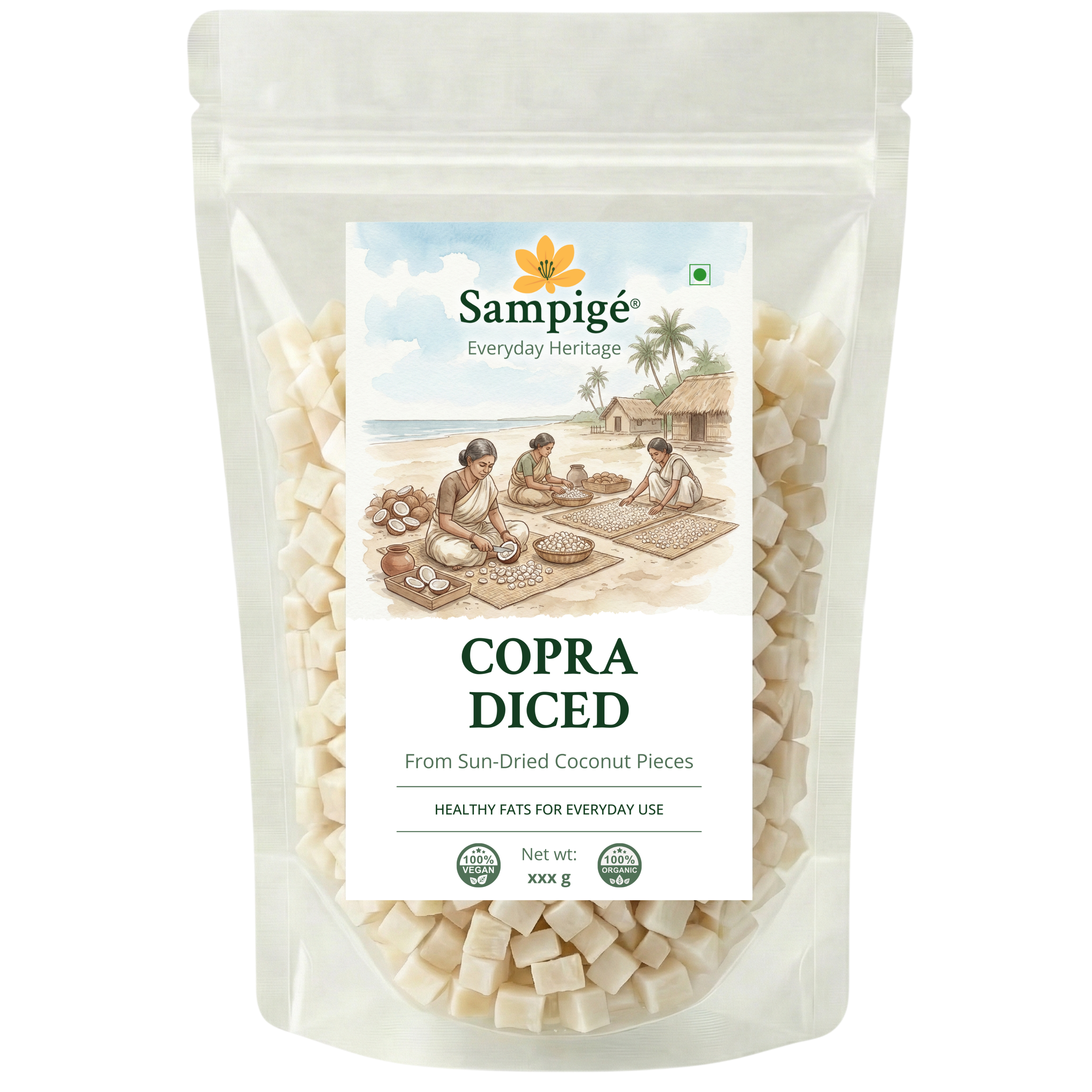 Diced Copra Cubes