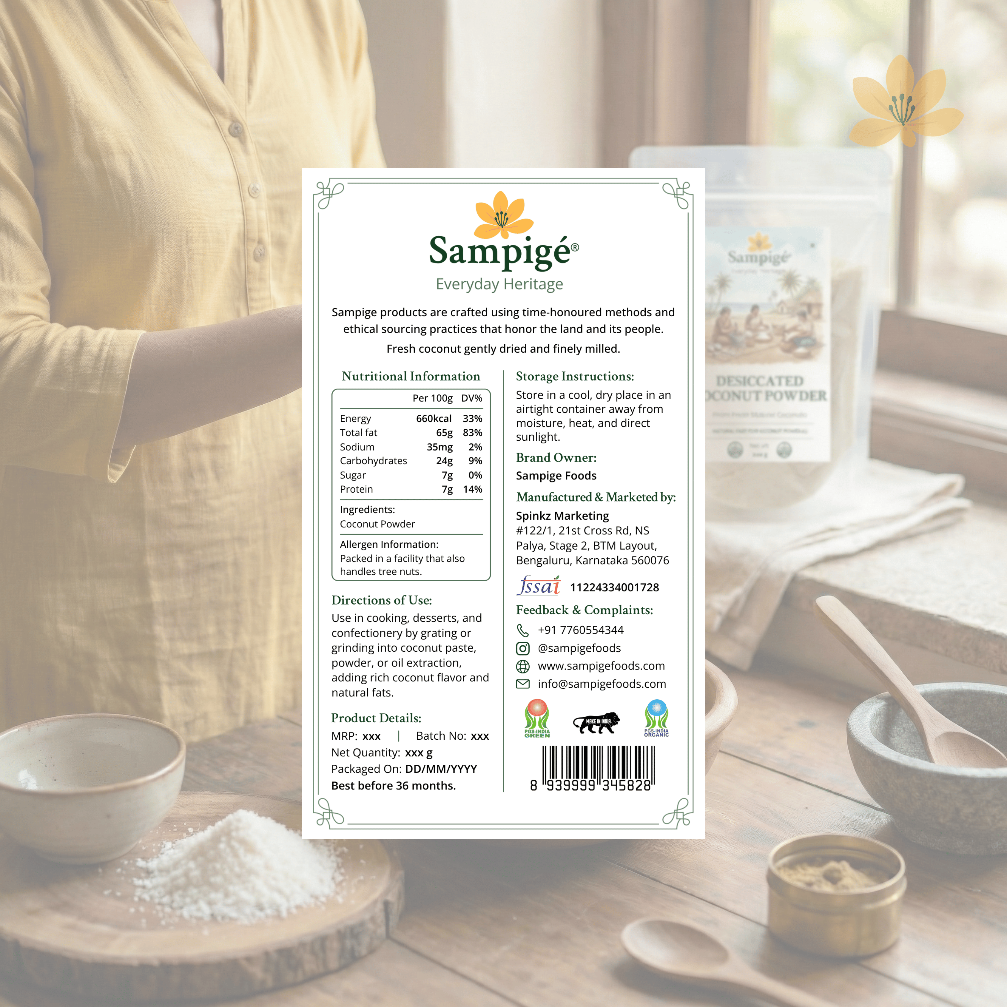 Sampige Dessicated Coconut Powder