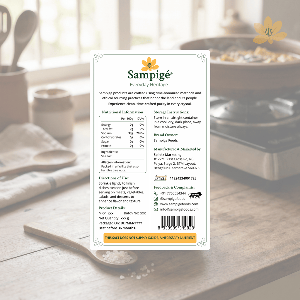 Sampige Non Iodised Unfiltered Sea Salt