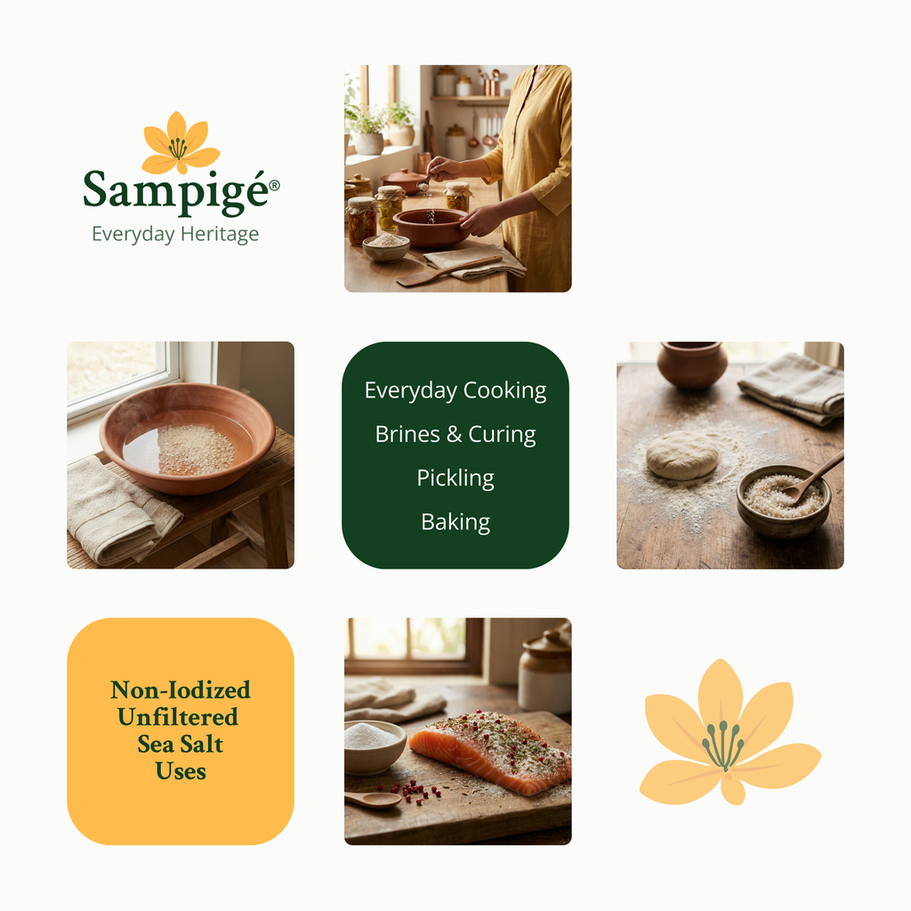 Sampige Non Iodised Unfiltered Sea Salt