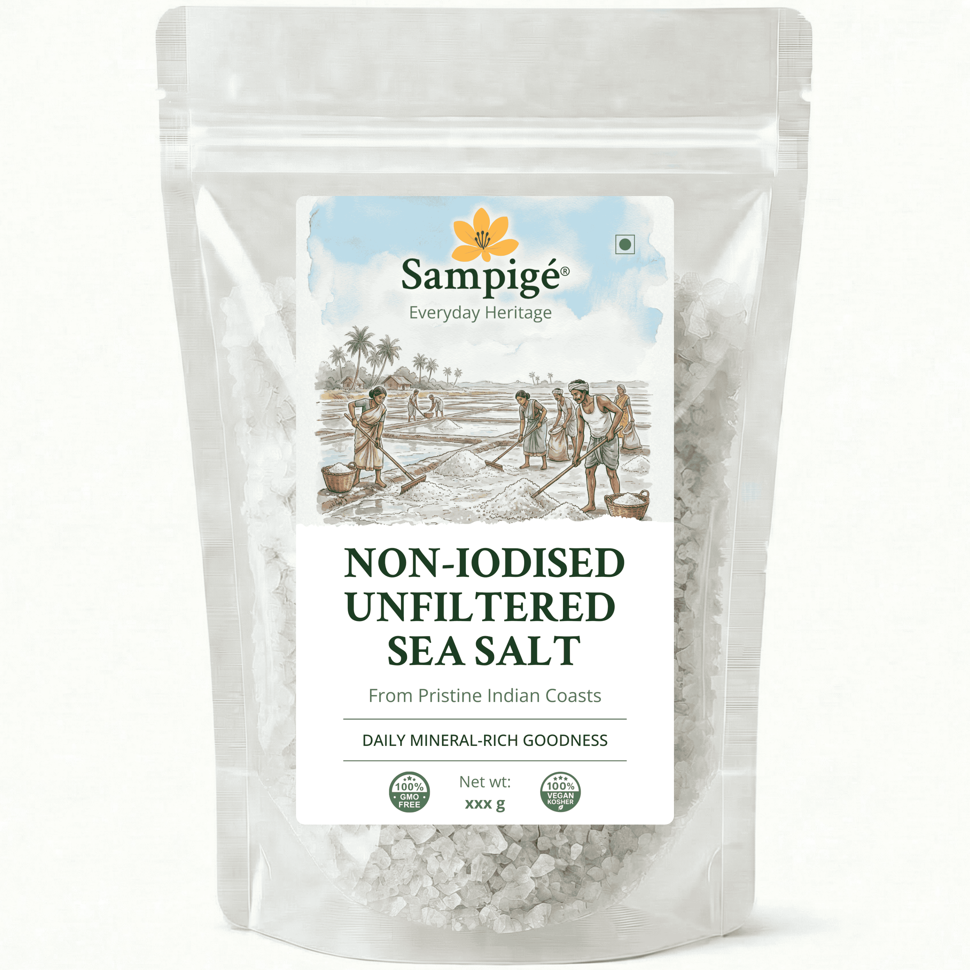 Sampige Non Iodised Unfiltered Sea Salt