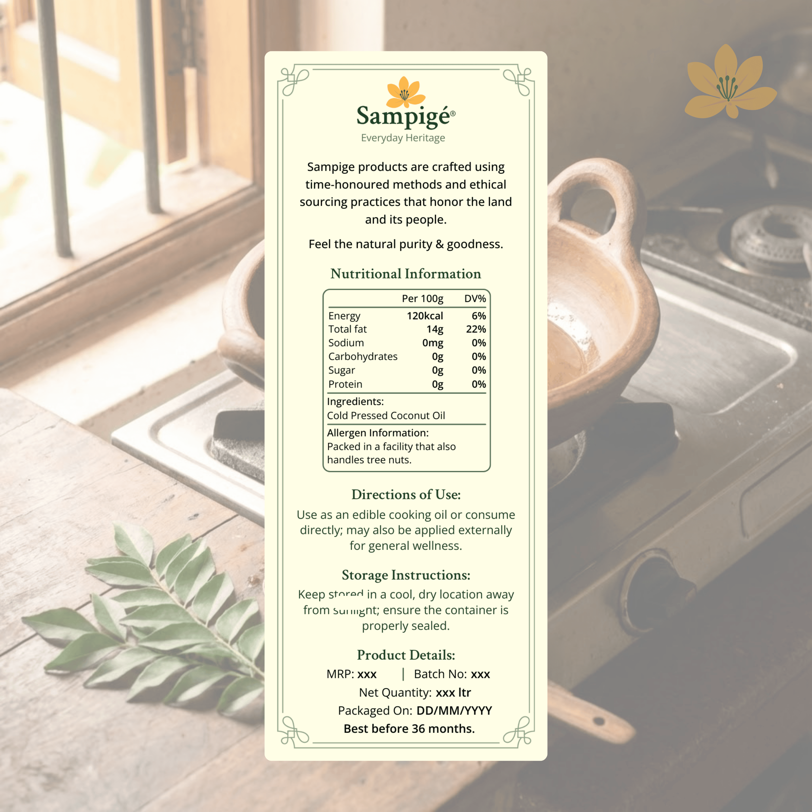 Sampige Cold Pressed Coconut Oil