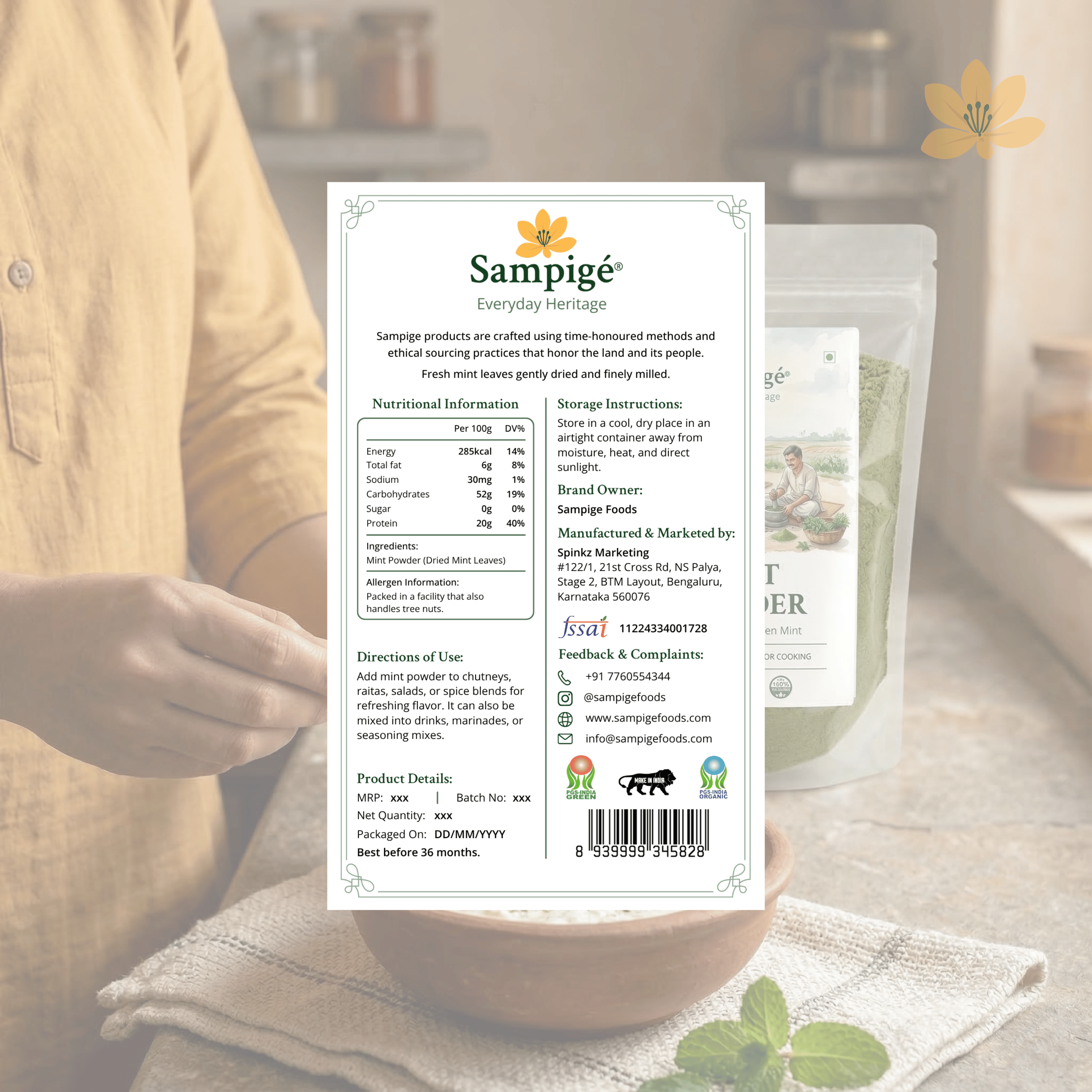 Sampige Mint Powder