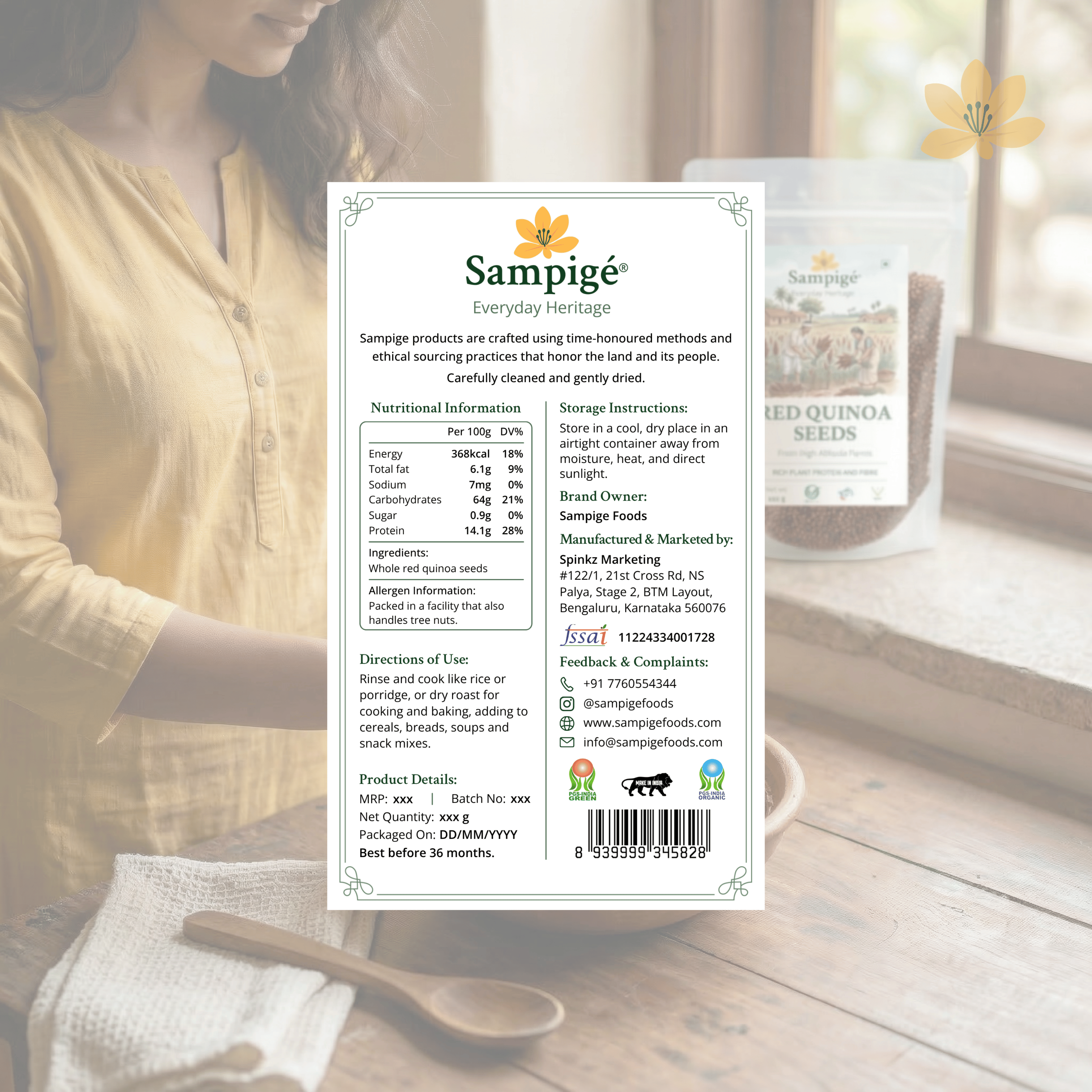 Sampige Red Quinoa Seeds